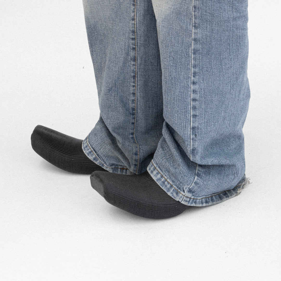 Cowboy rubber mules, black