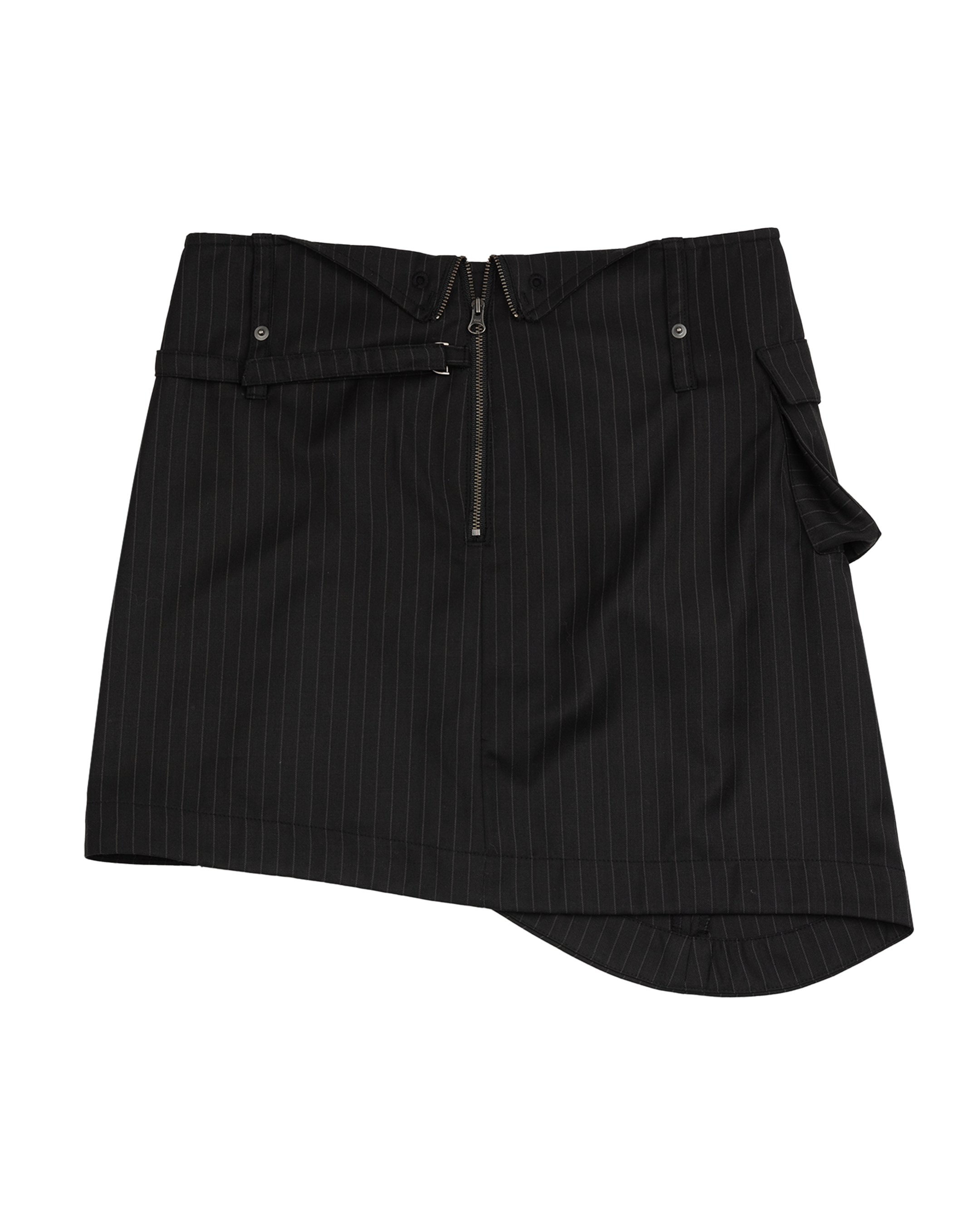 Asymmetric midi skirt