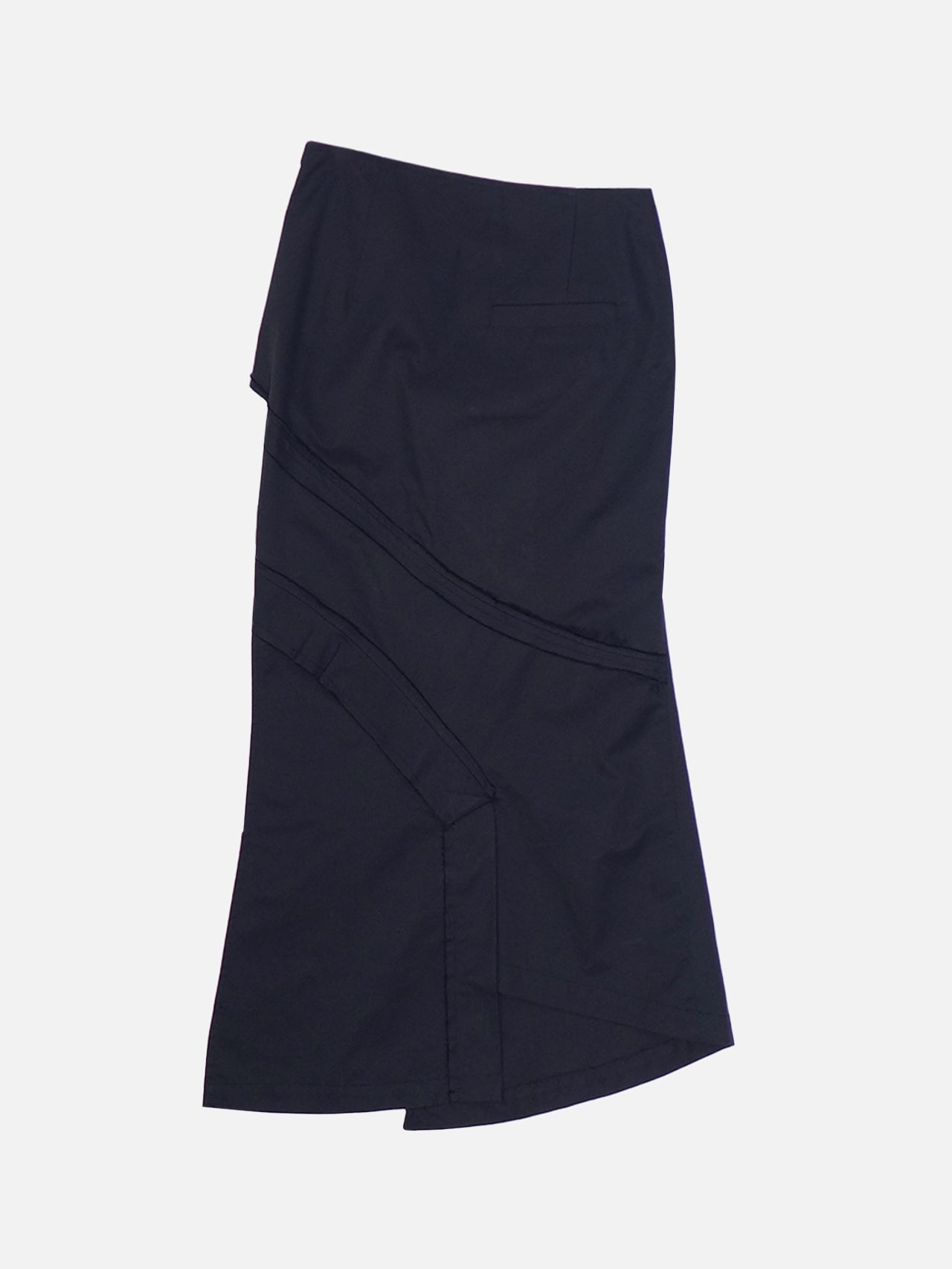 Oblique slit long skirt