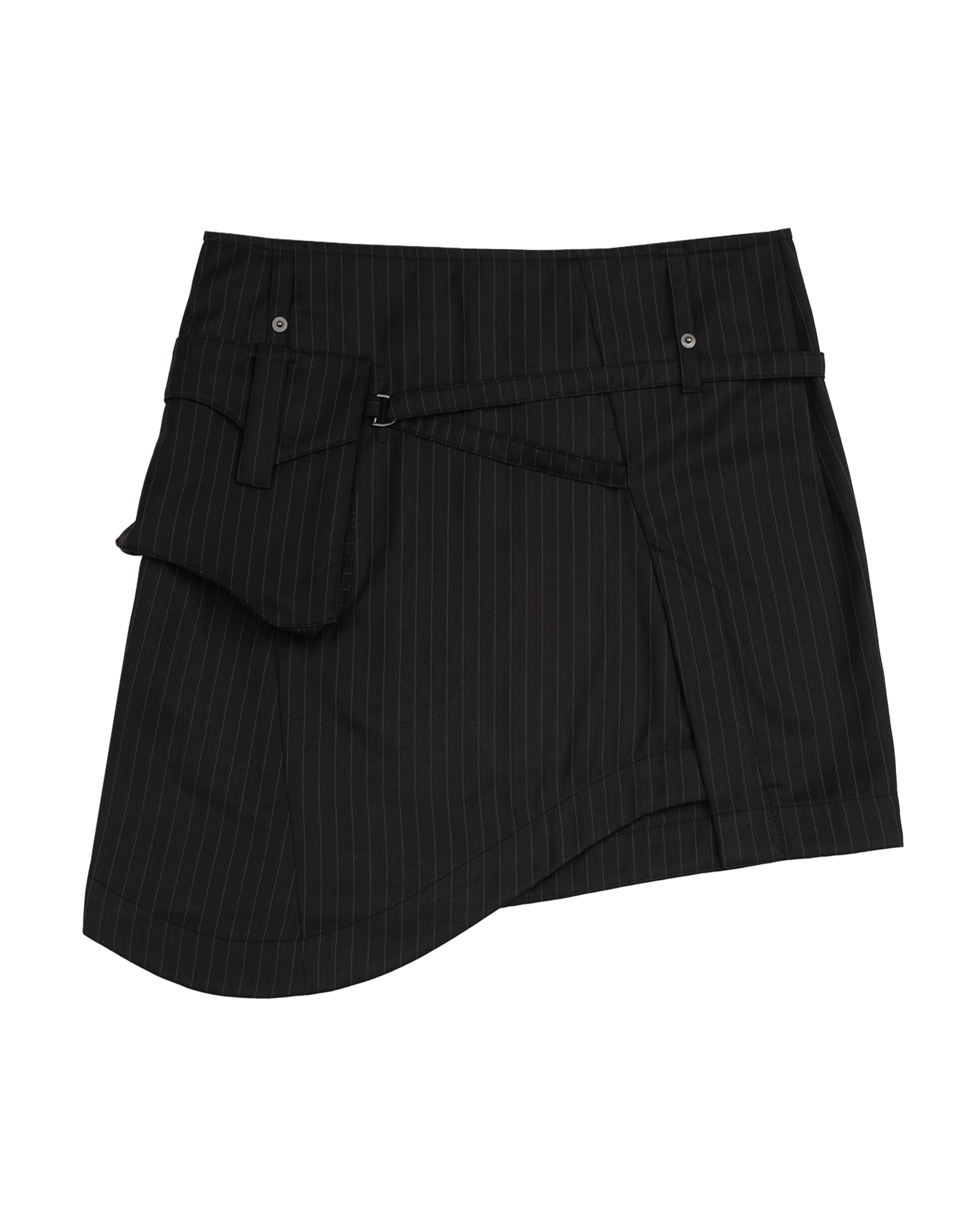 Asymmetric midi skirt