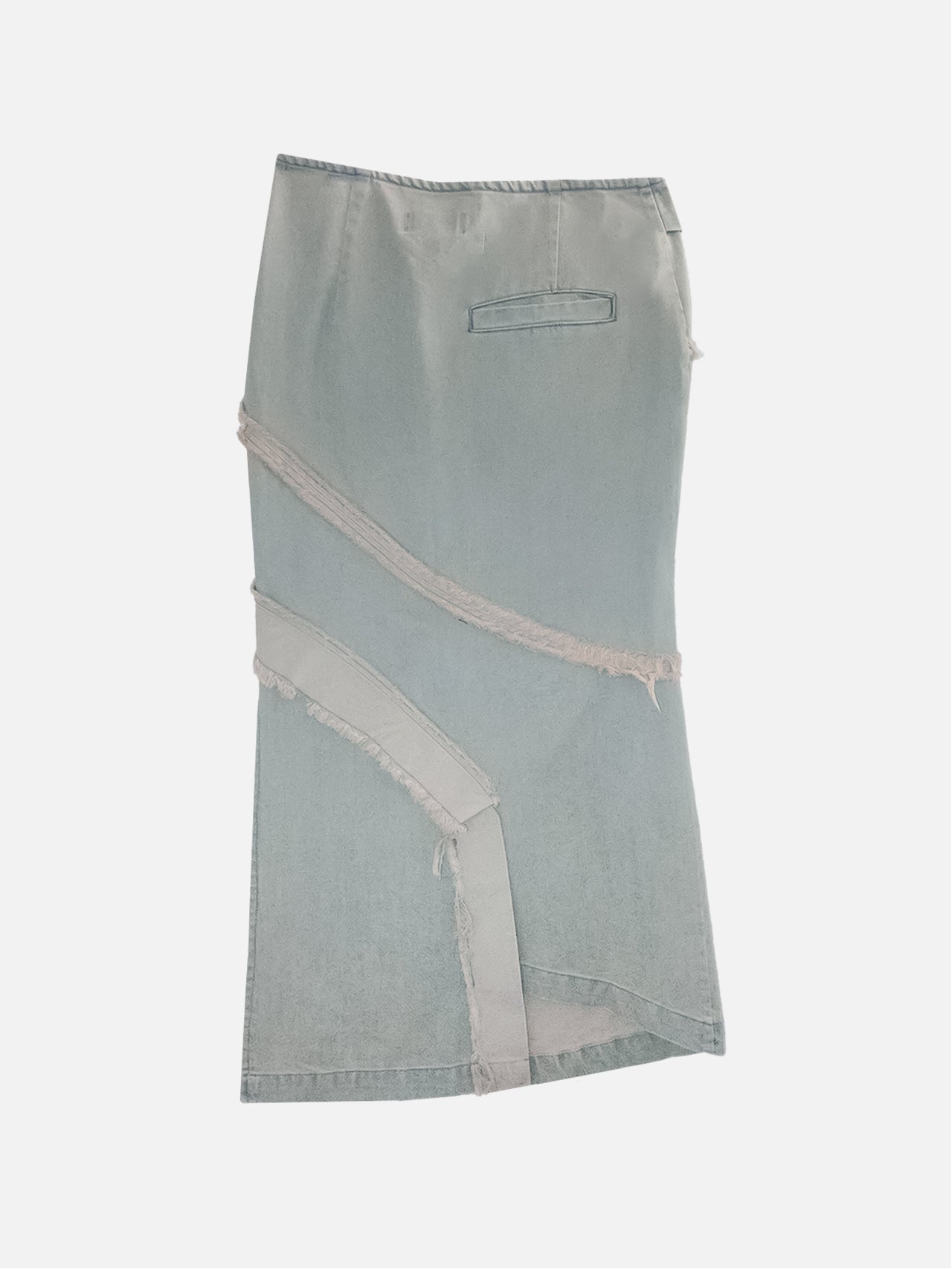 Oblique slit long skirt