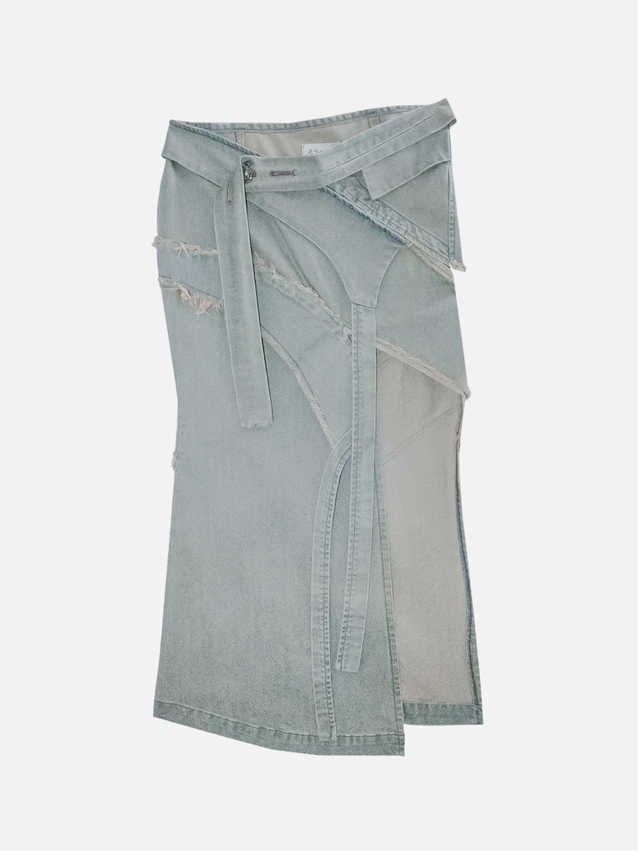 Oblique slit long skirt