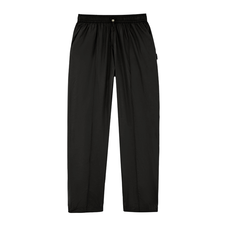 Nylon pintuck pant - black