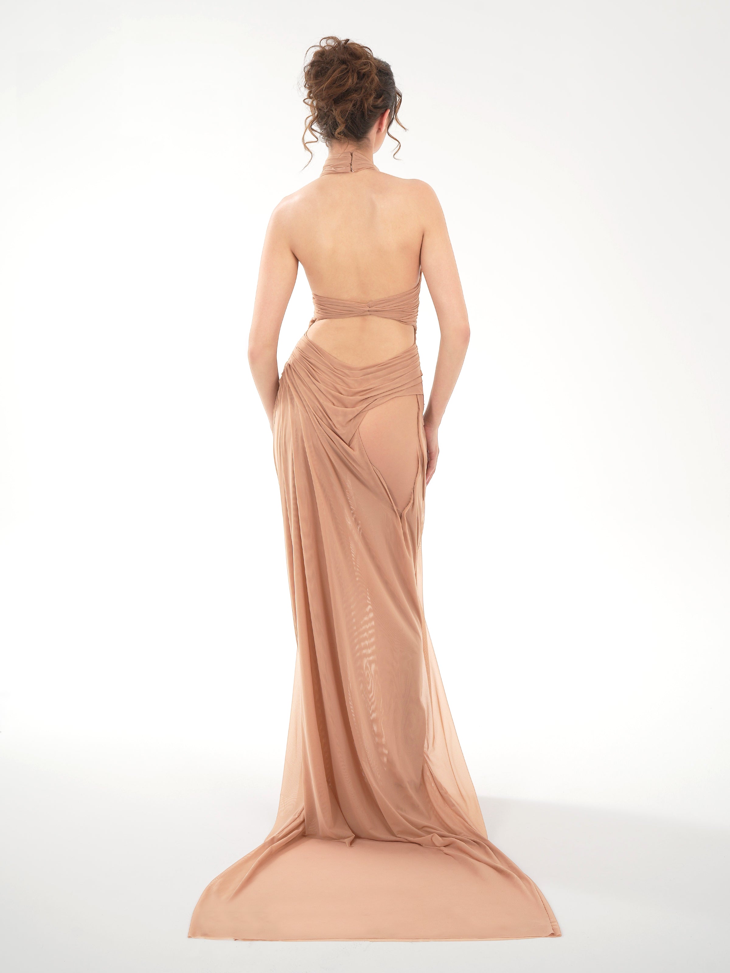 Nude venus wetlook dress