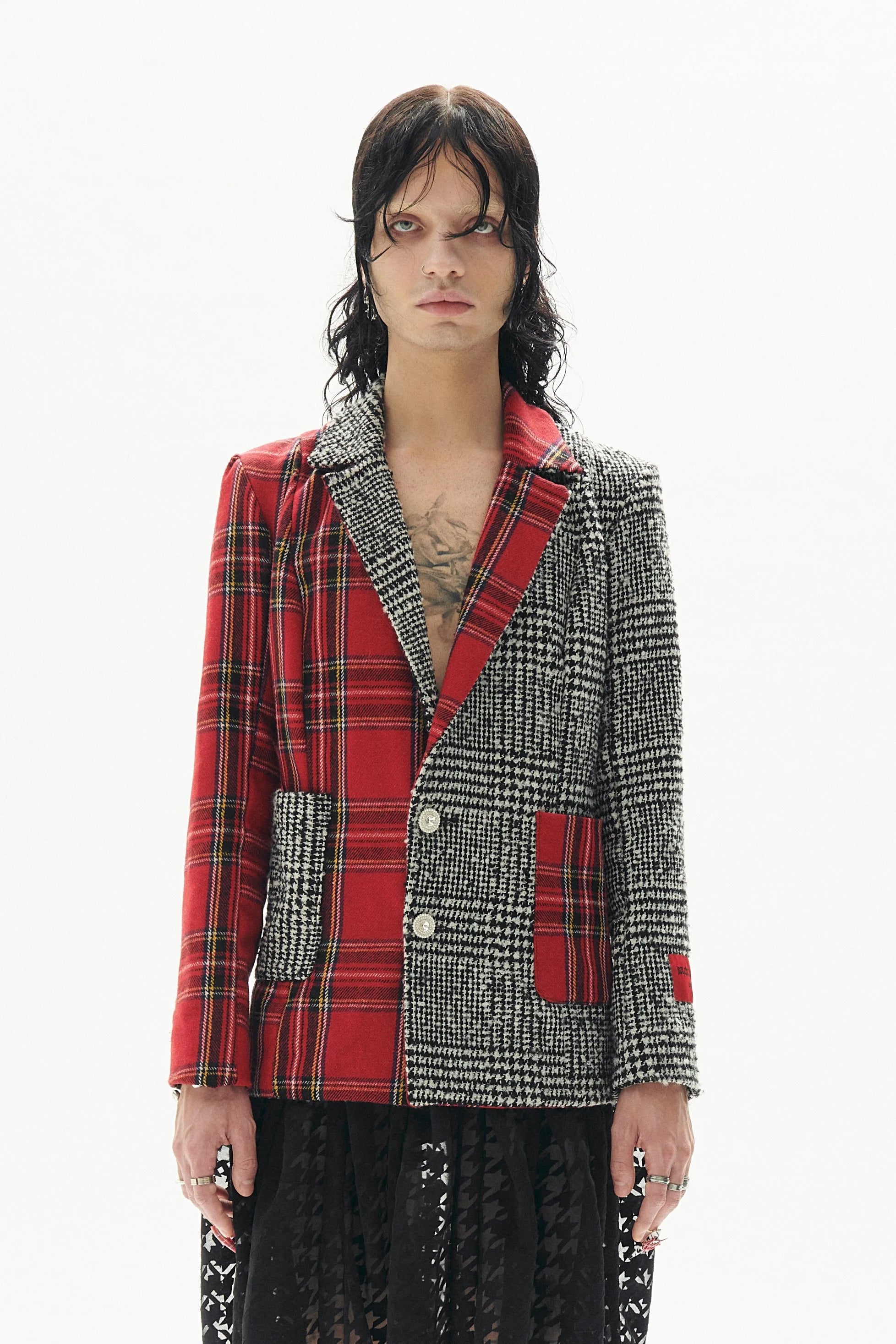 Veste asymétrique rouge