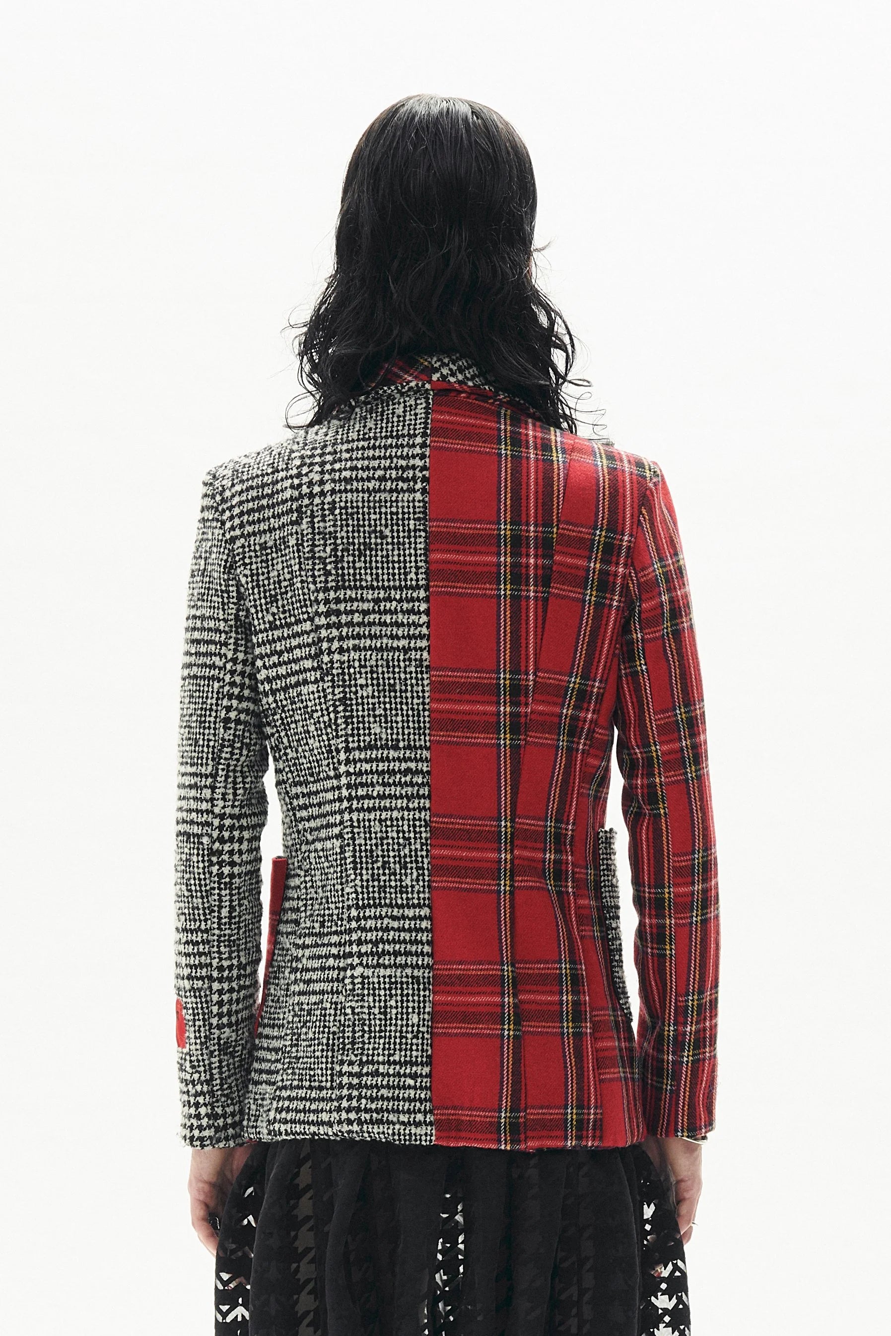 Veste asymétrique rouge