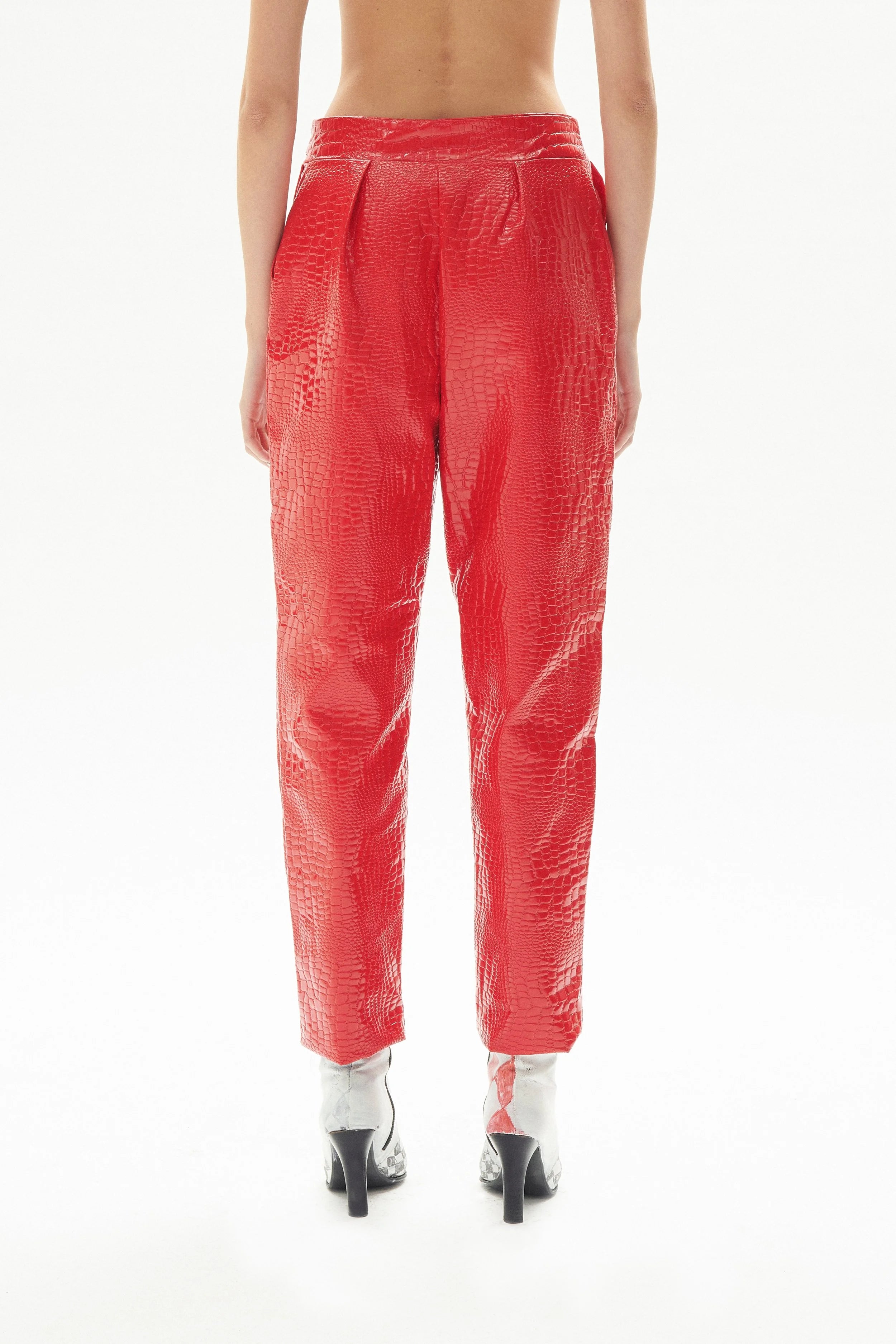 Pantalon croco rouge