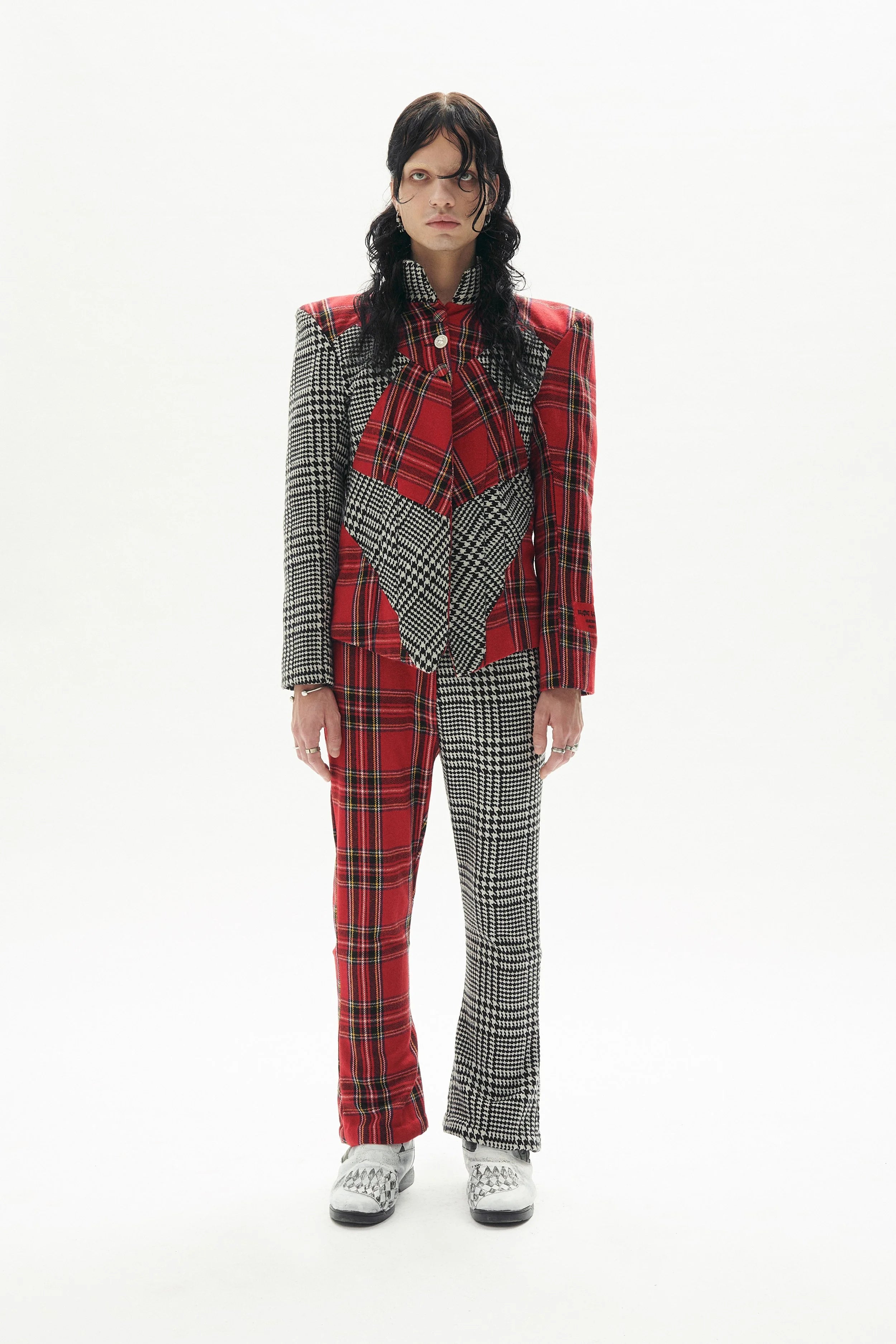 Pantalon asymétrique rouge