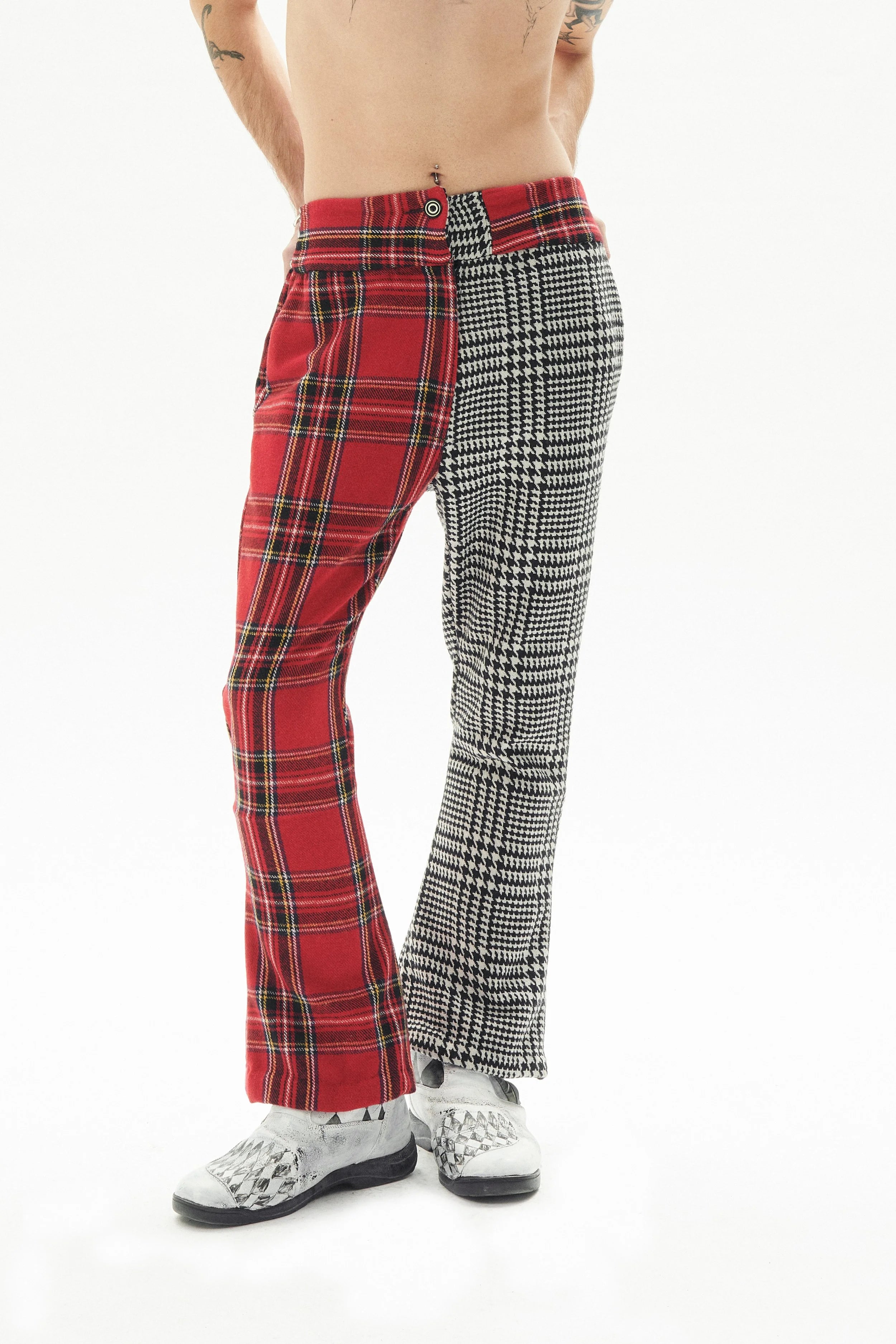 Pantalon asymétrique rouge
