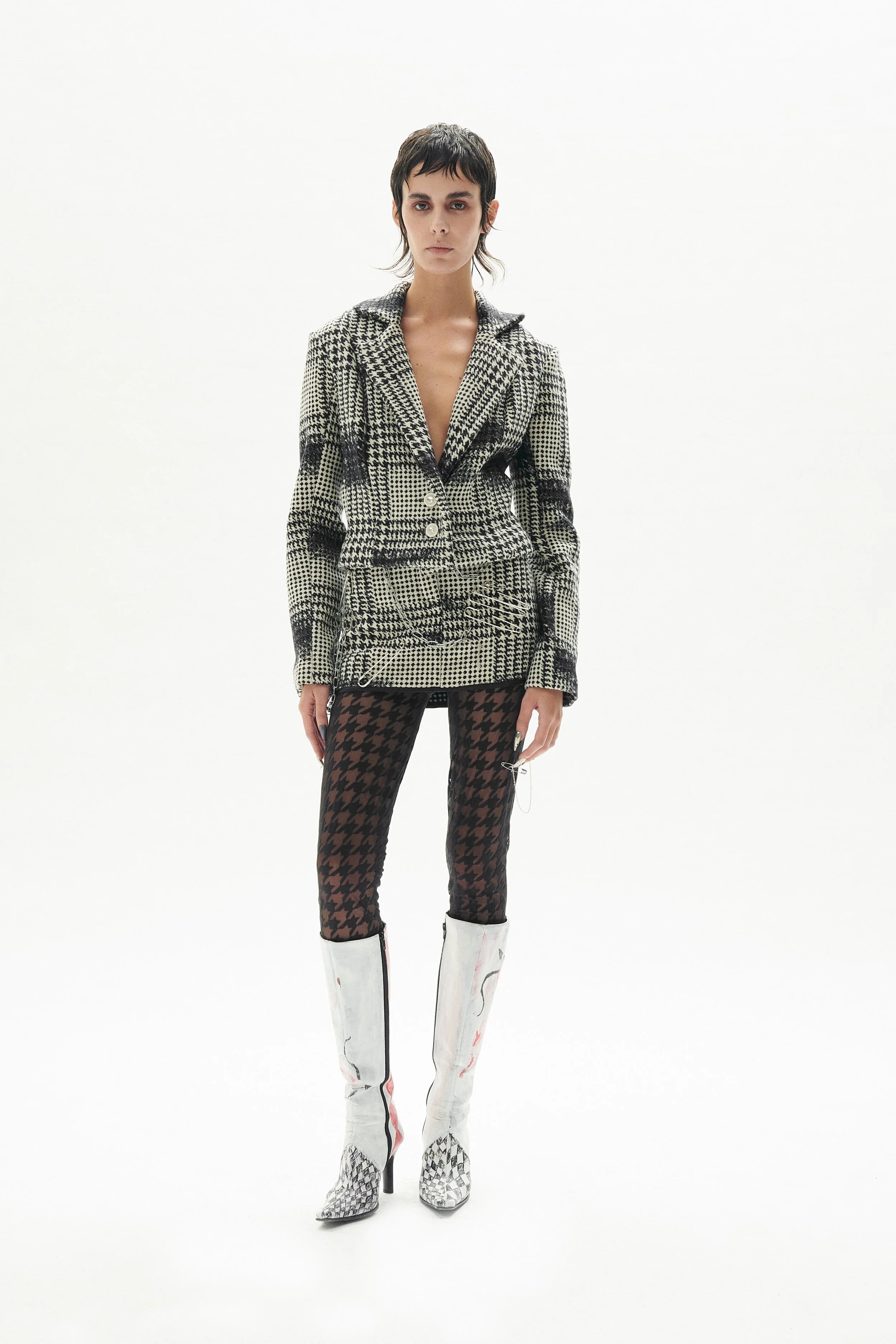 Legging pied de poule