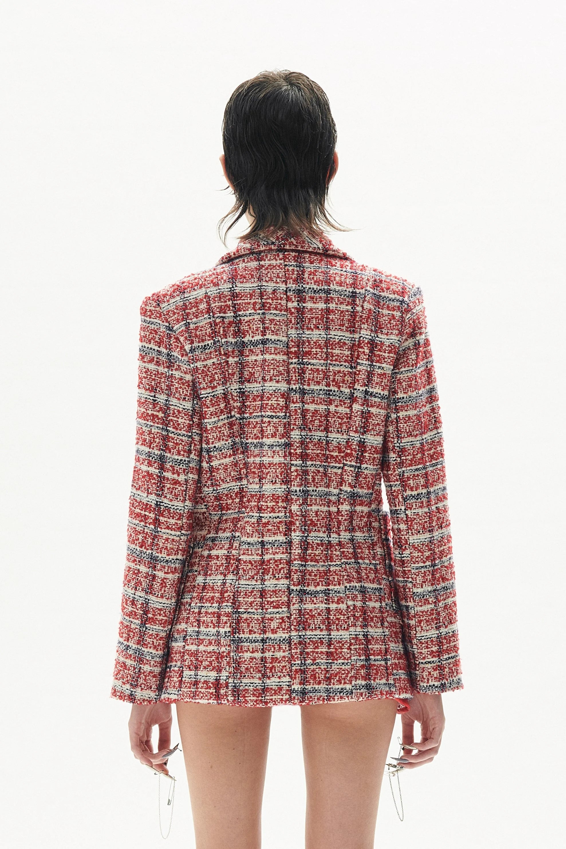 Veste en lainage rouge