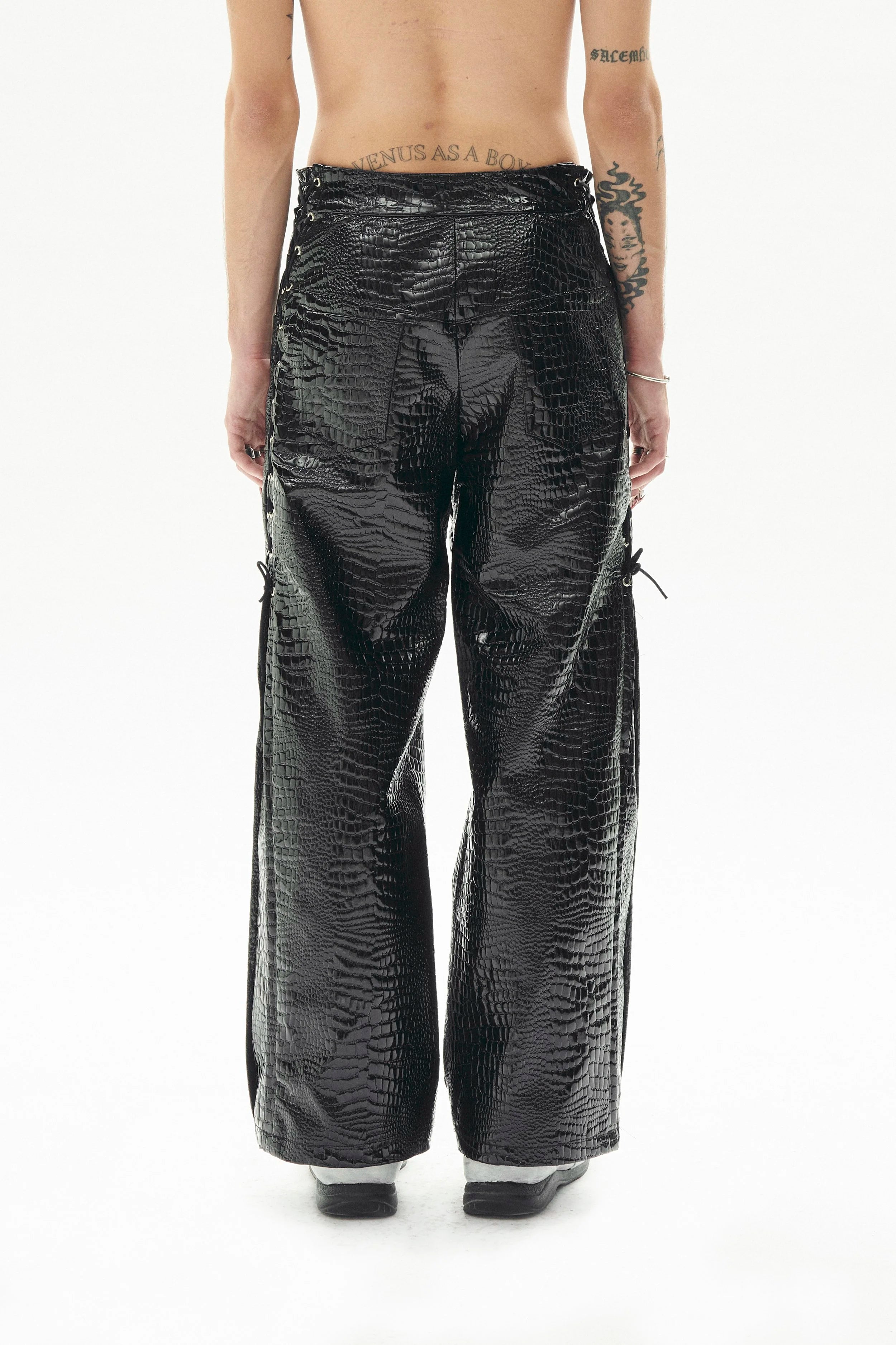 Pantalon croco noir