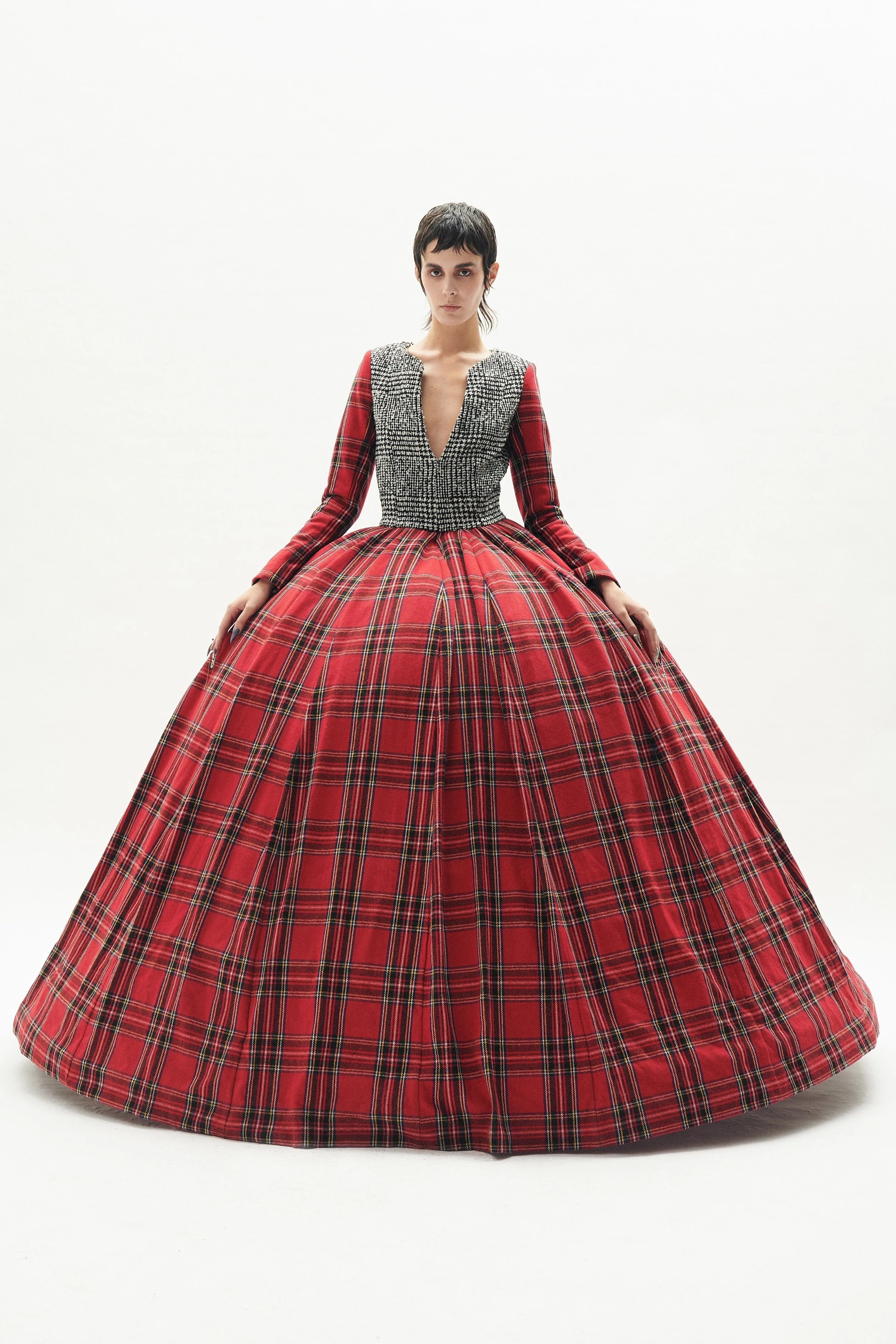 Robe crinoline rouge