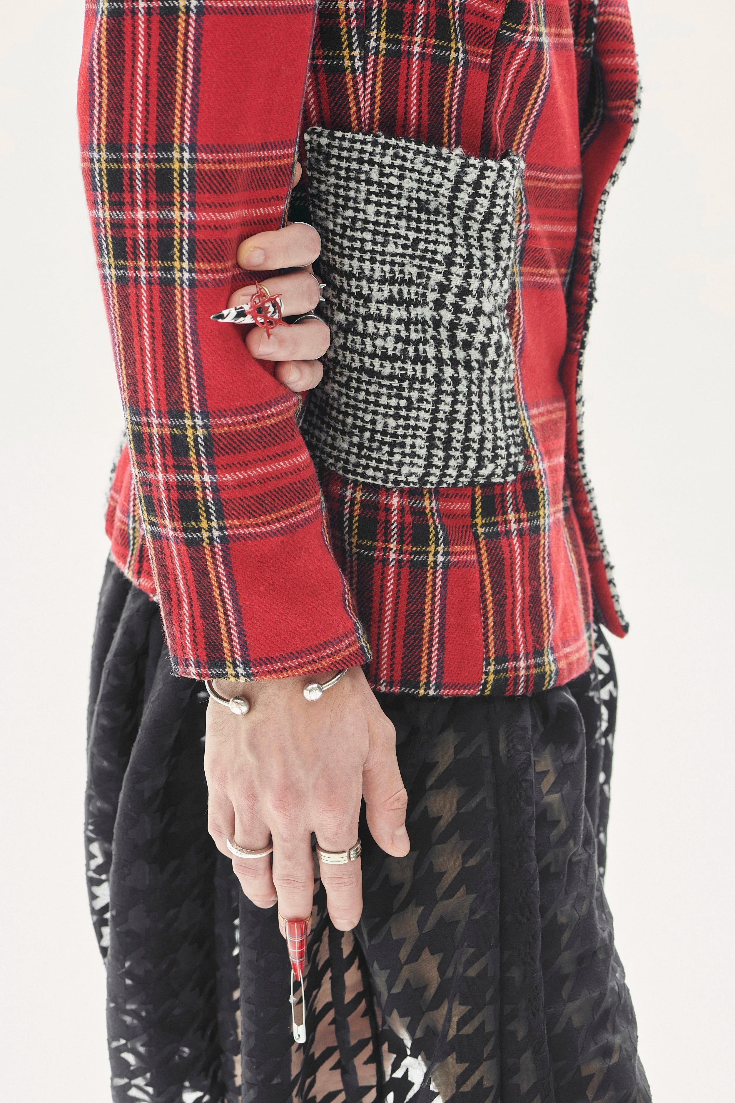 Veste asymétrique rouge