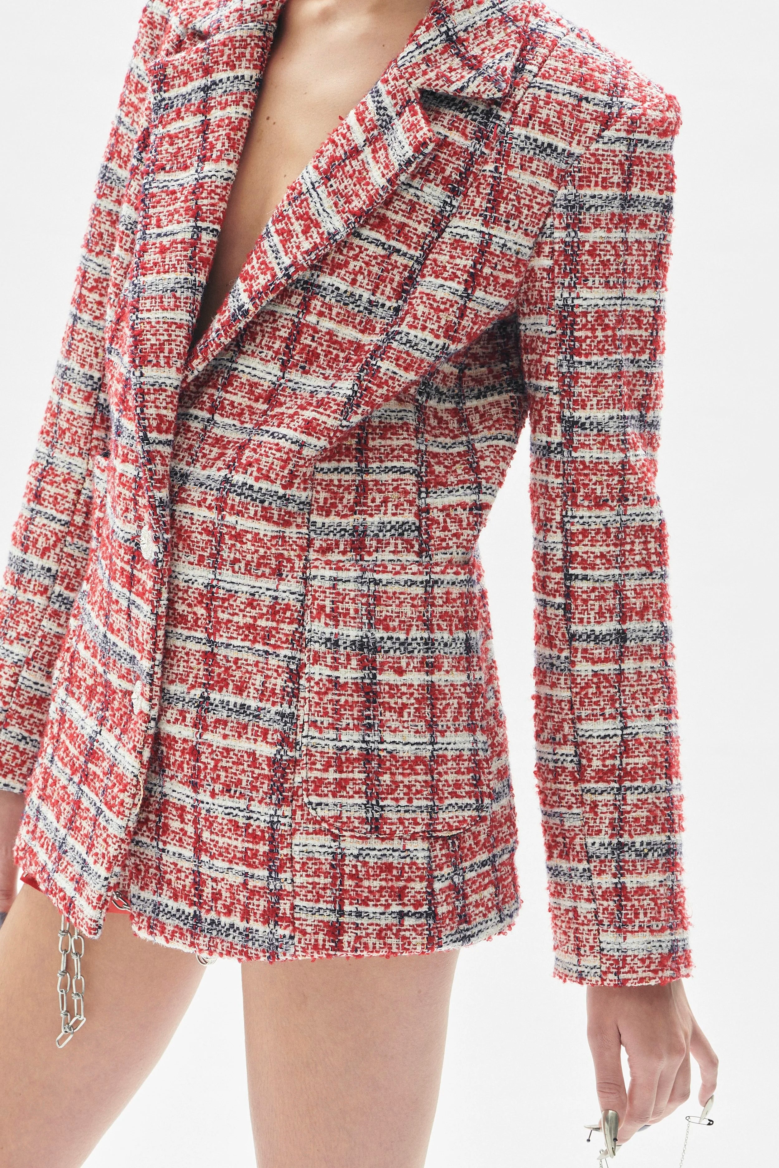 Veste en lainage rouge