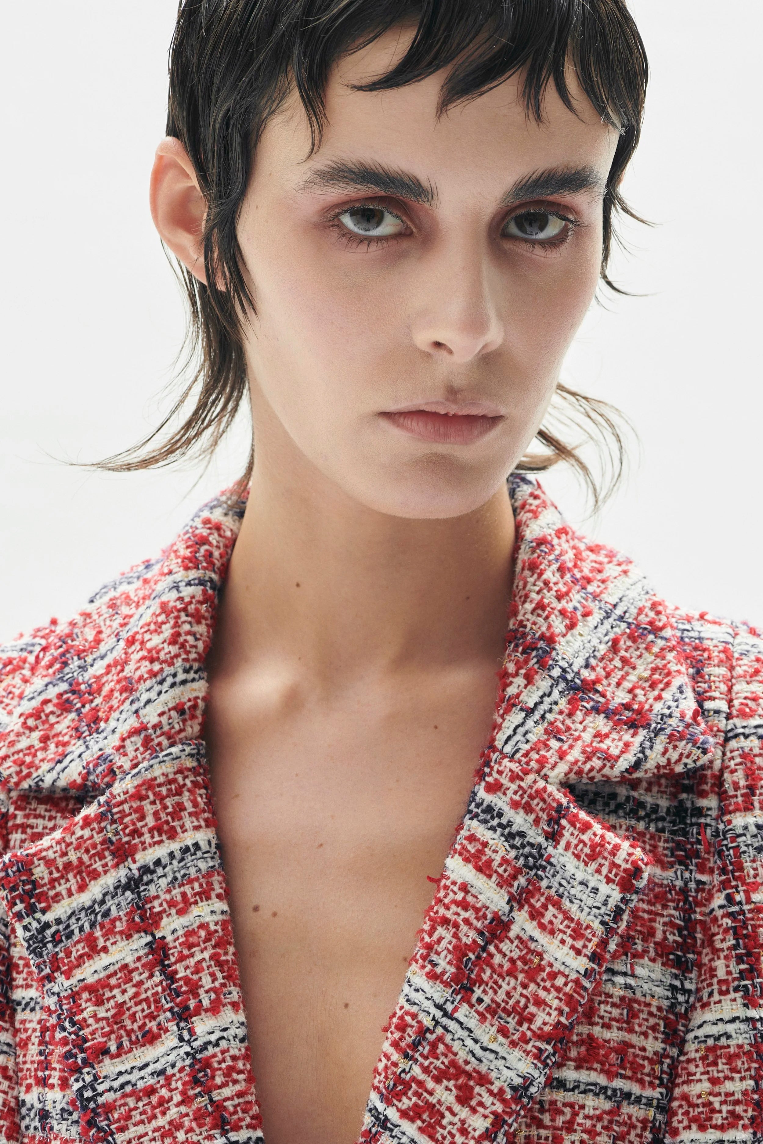 Veste en lainage rouge
