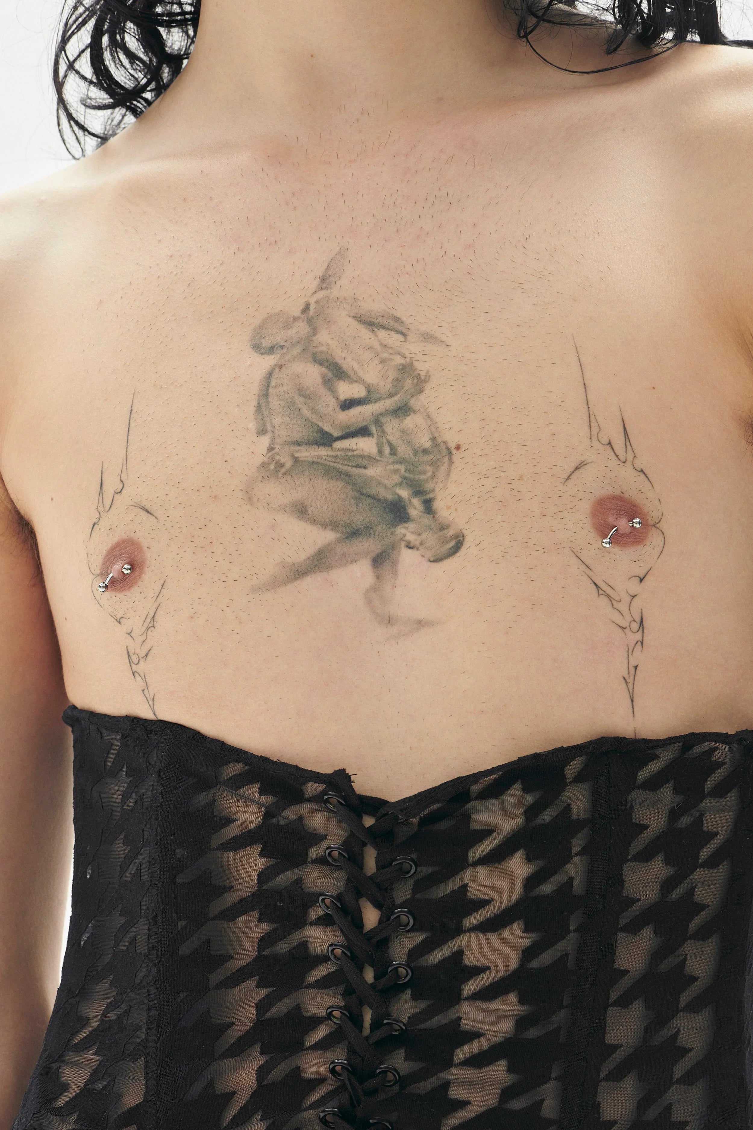Corset pied de poule
