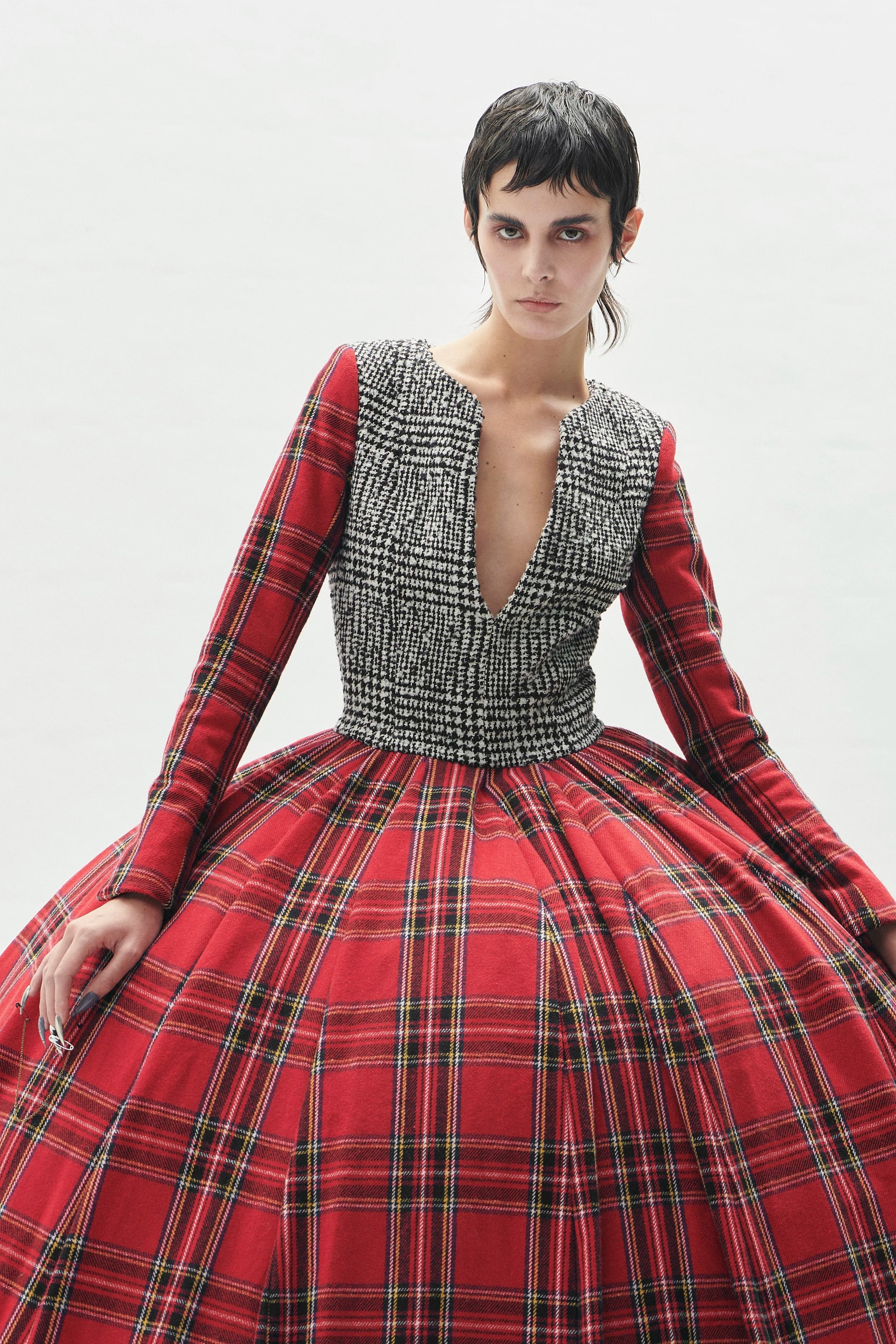 Robe crinoline rouge