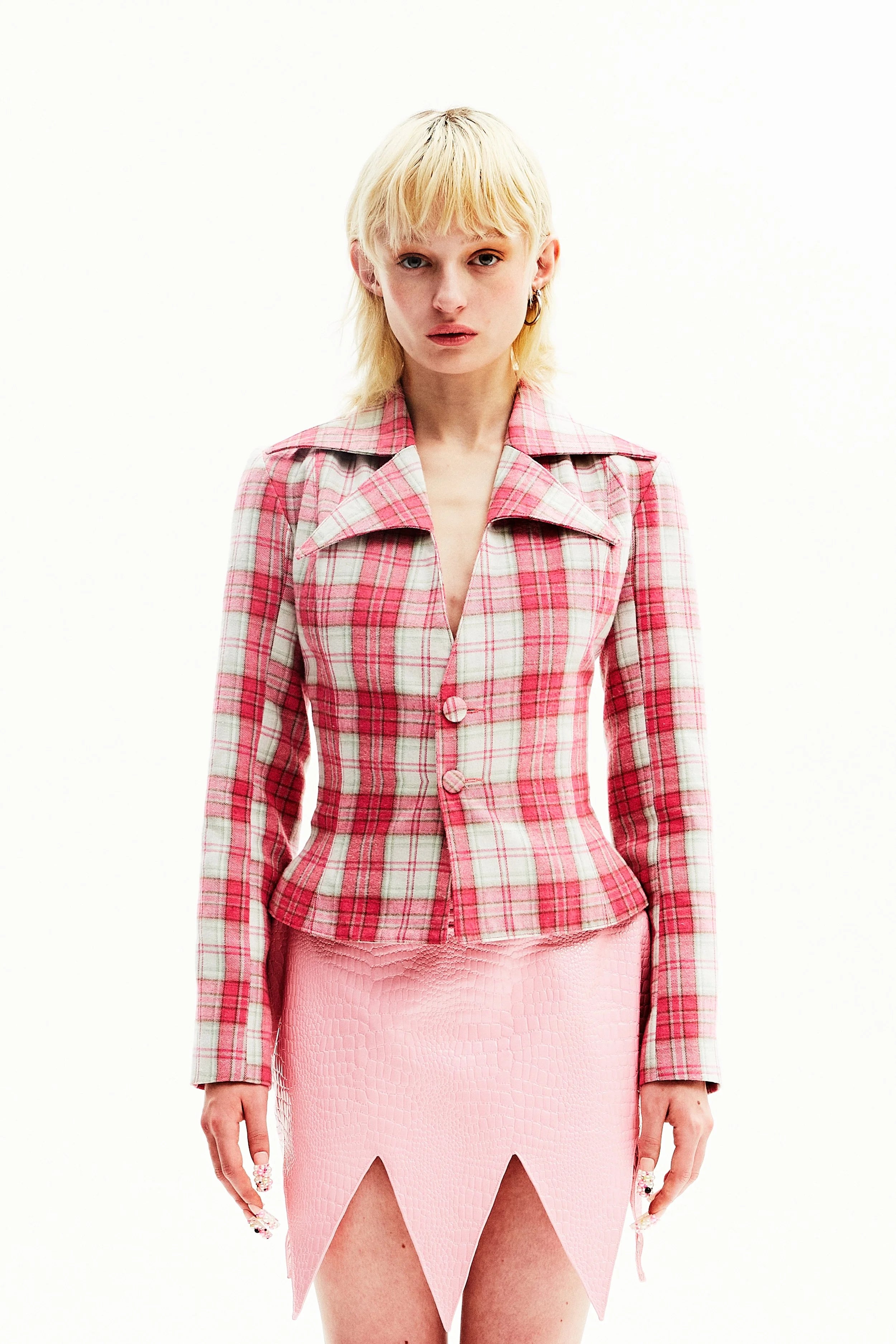 Veste col étoile rose