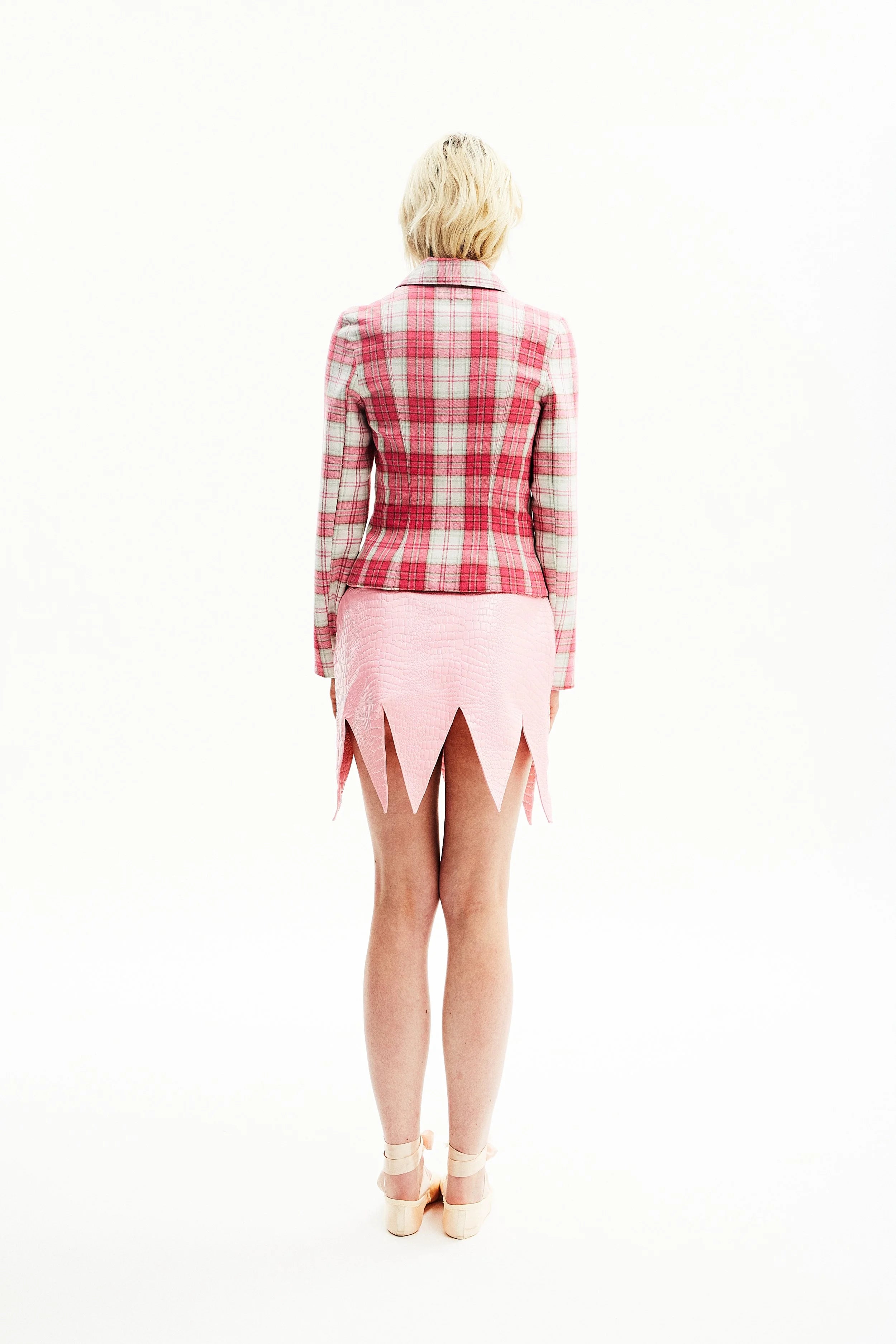 Jupe baby pink croco