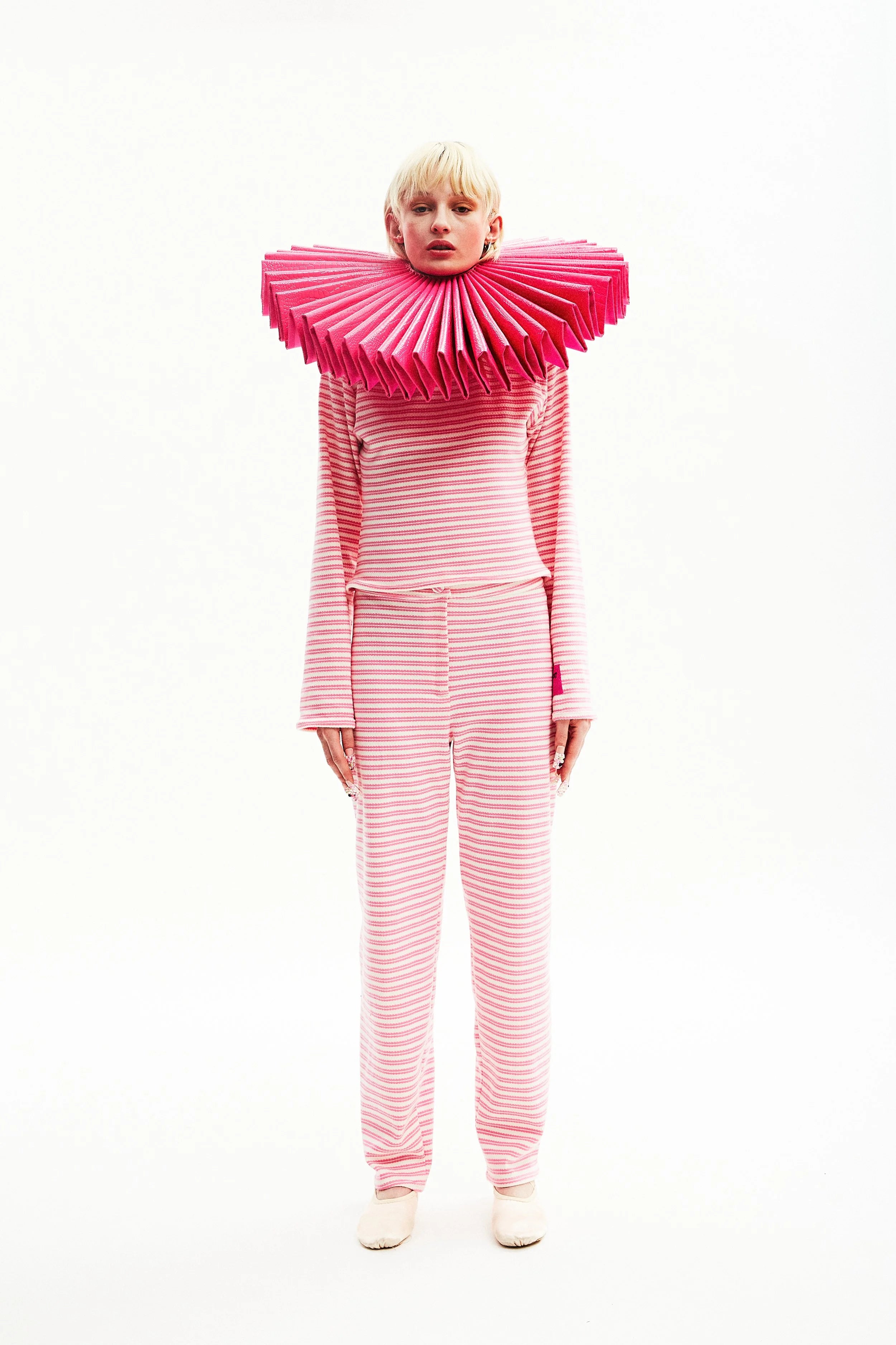 Collerette croco rose fuchsia