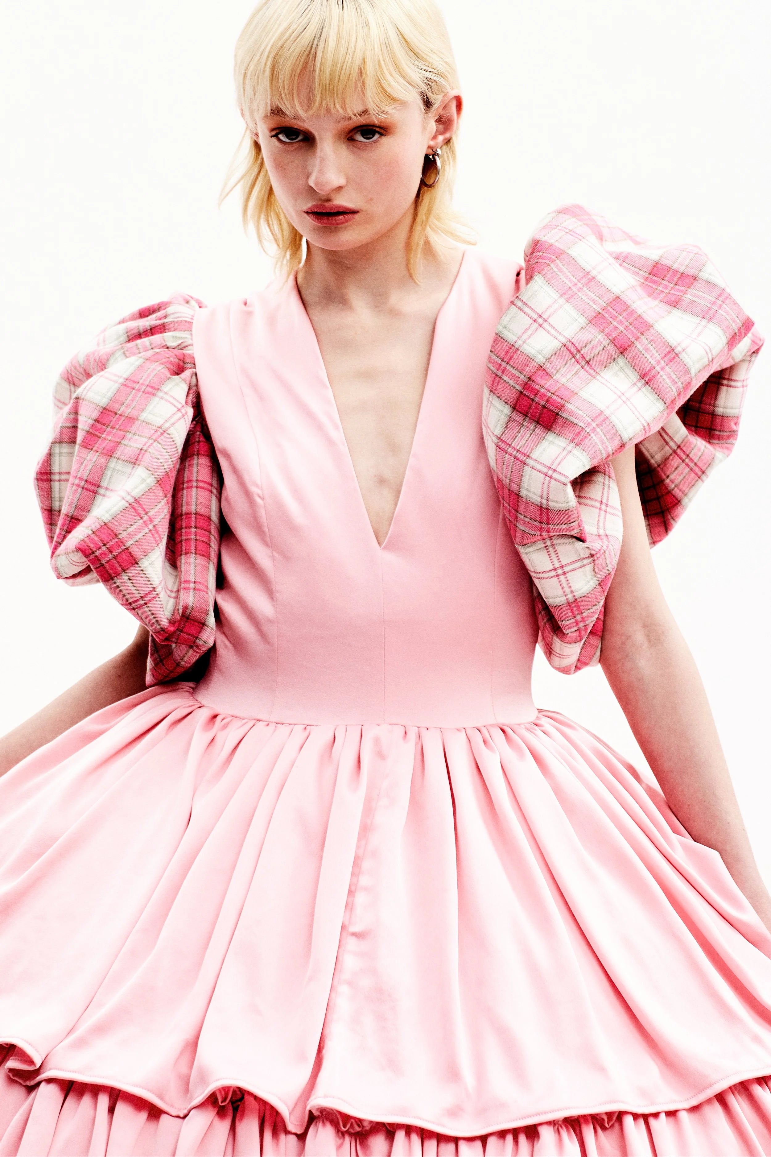 Robe crinoline rose