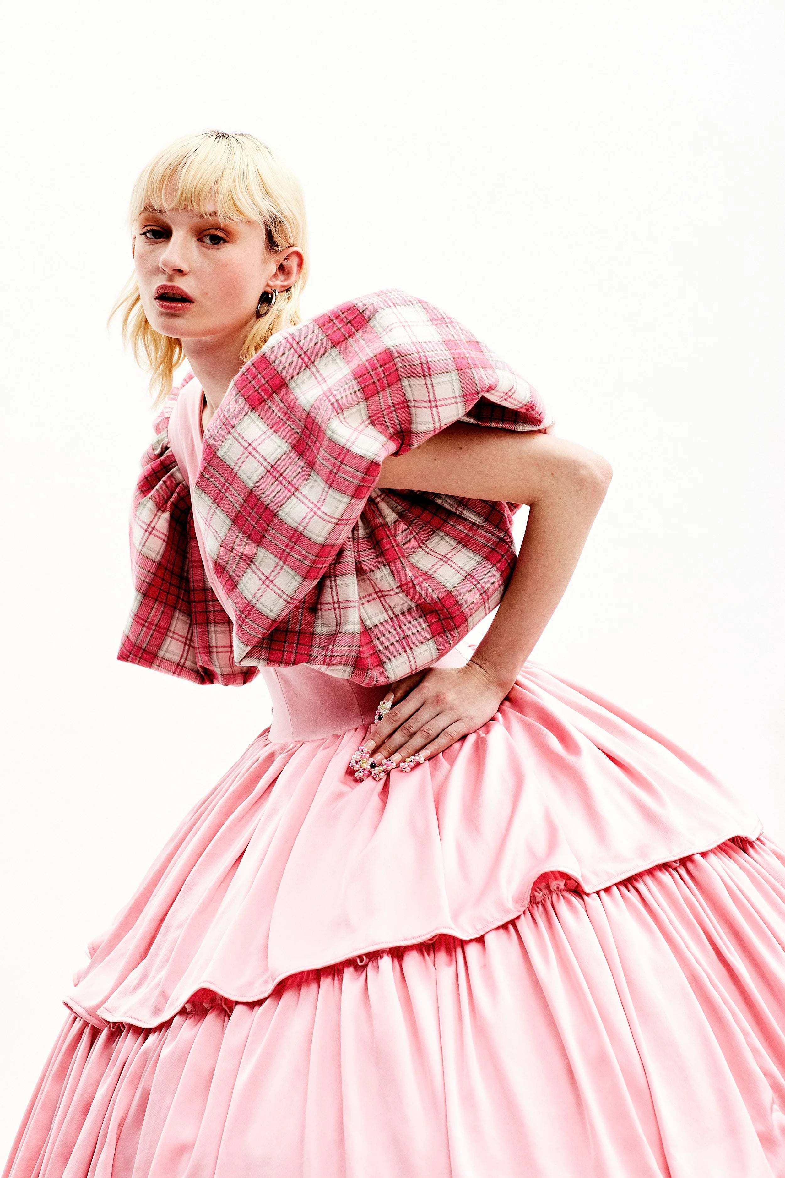 Robe crinoline rose