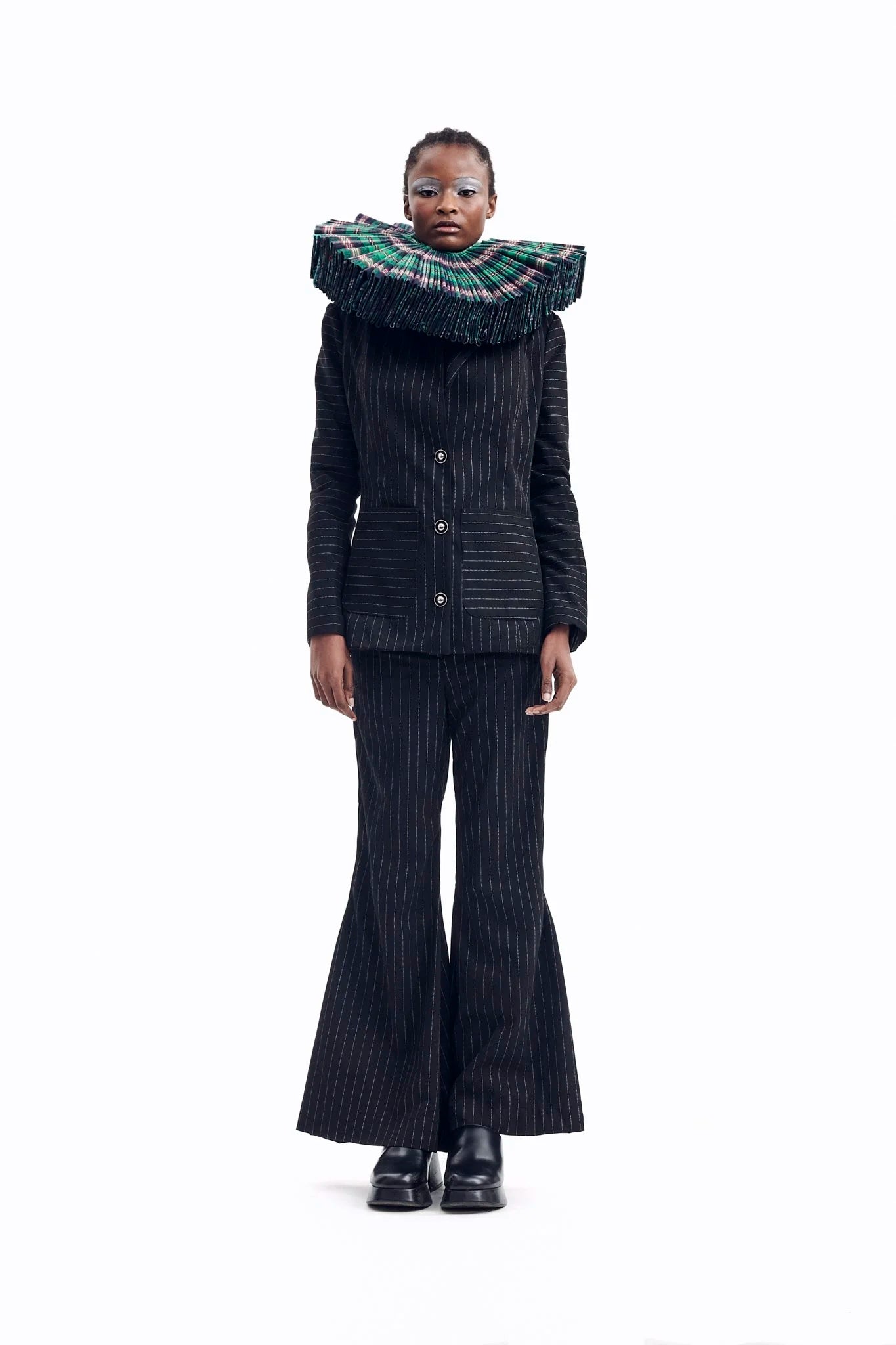 Mini collerette tartan vert