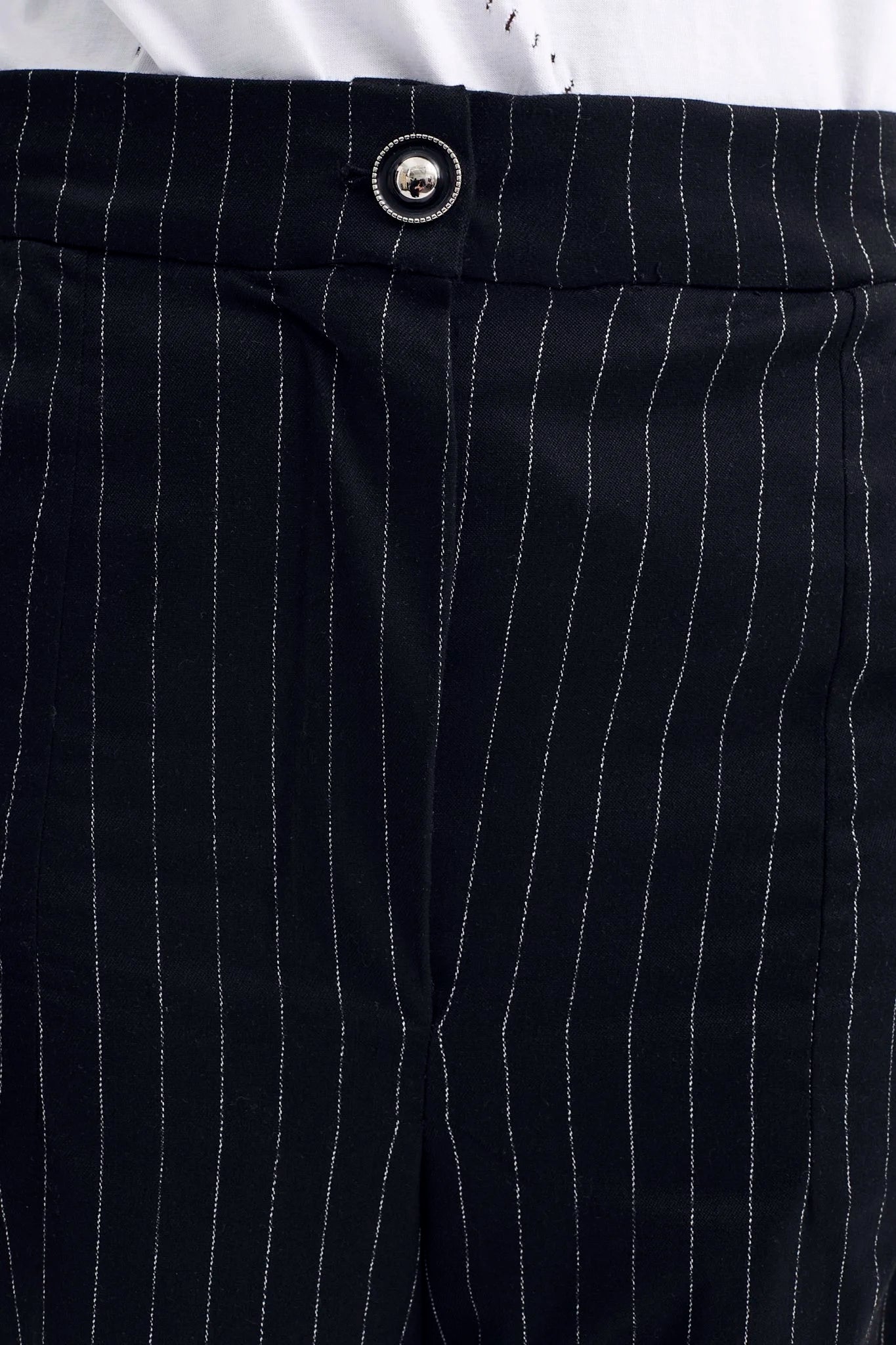 Pantalon tailleur à rayures