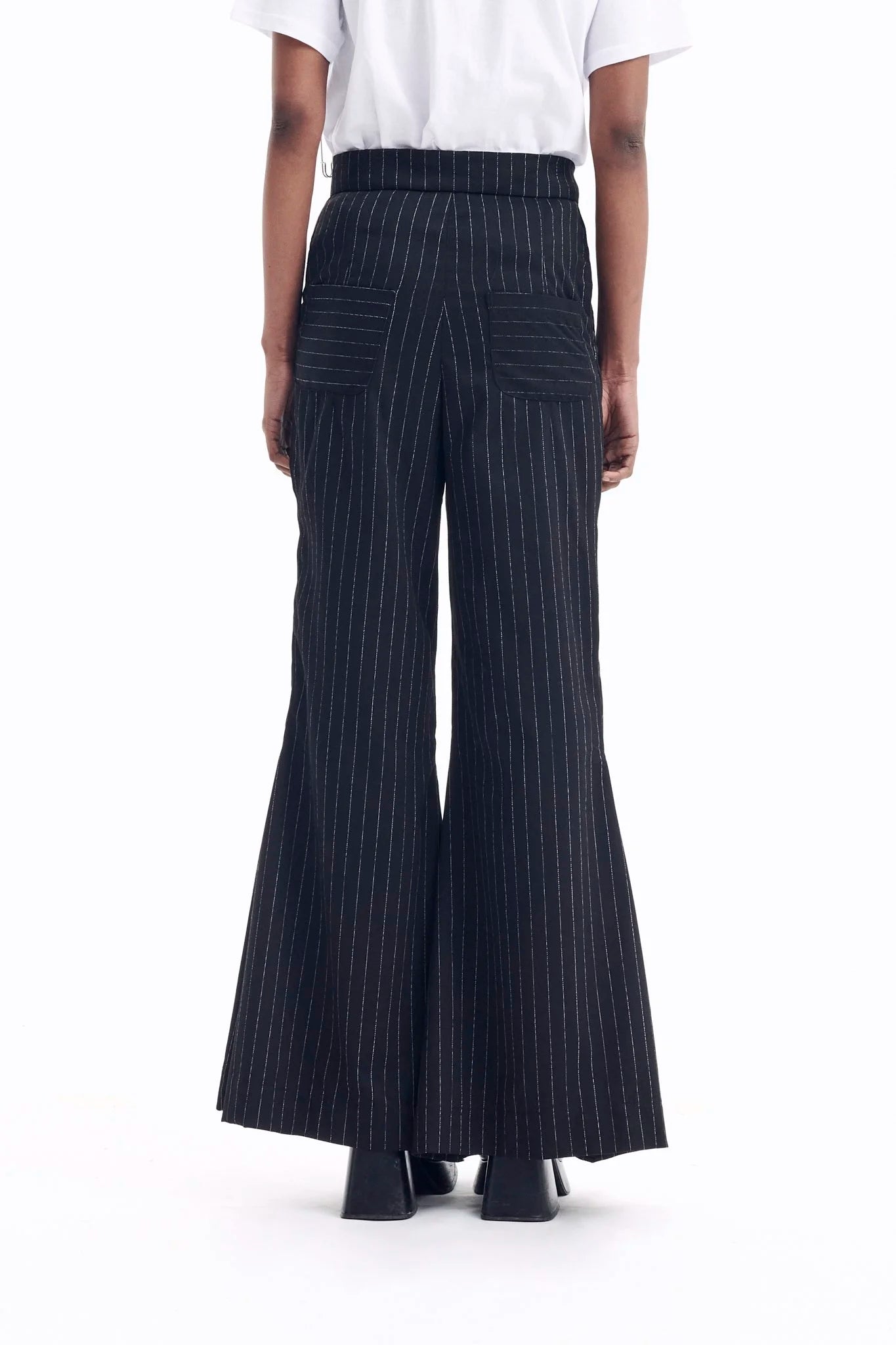 Pantalon tailleur à rayures