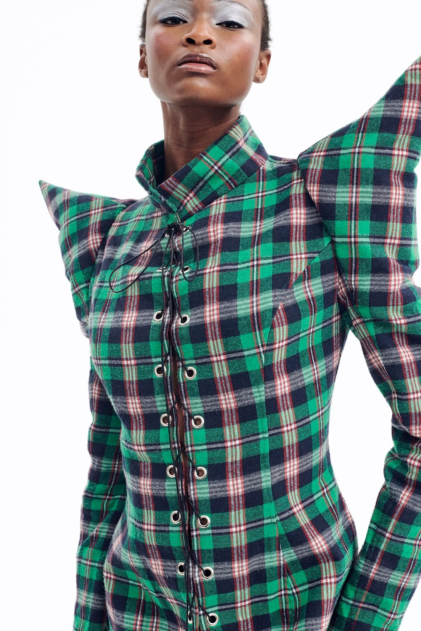 Robe à piques verte