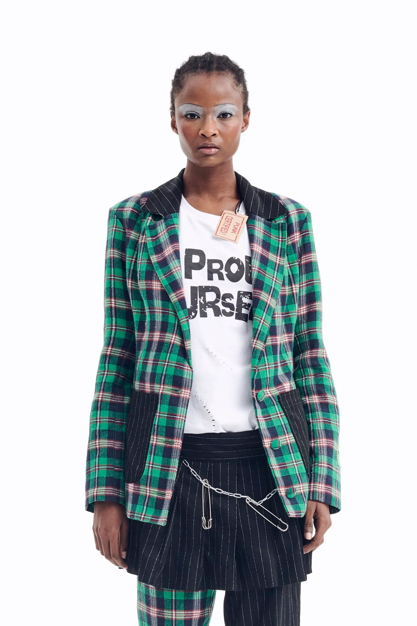 Veste tartan verte