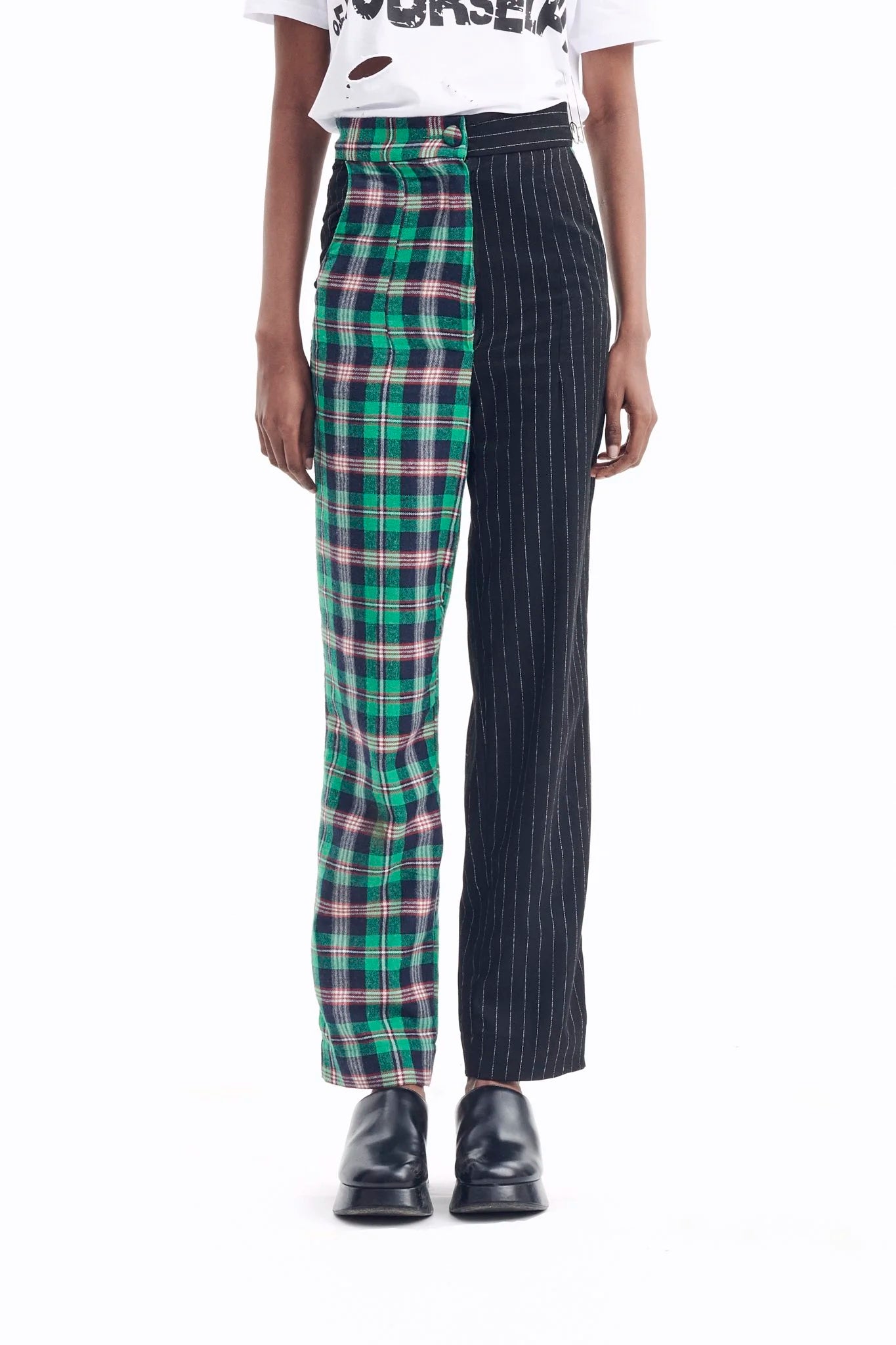 Pantalon asymétrique vert