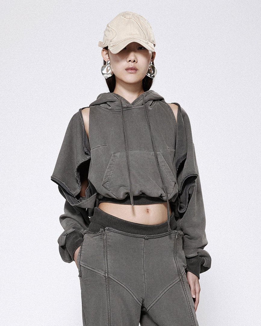 Cloaked hoodie black