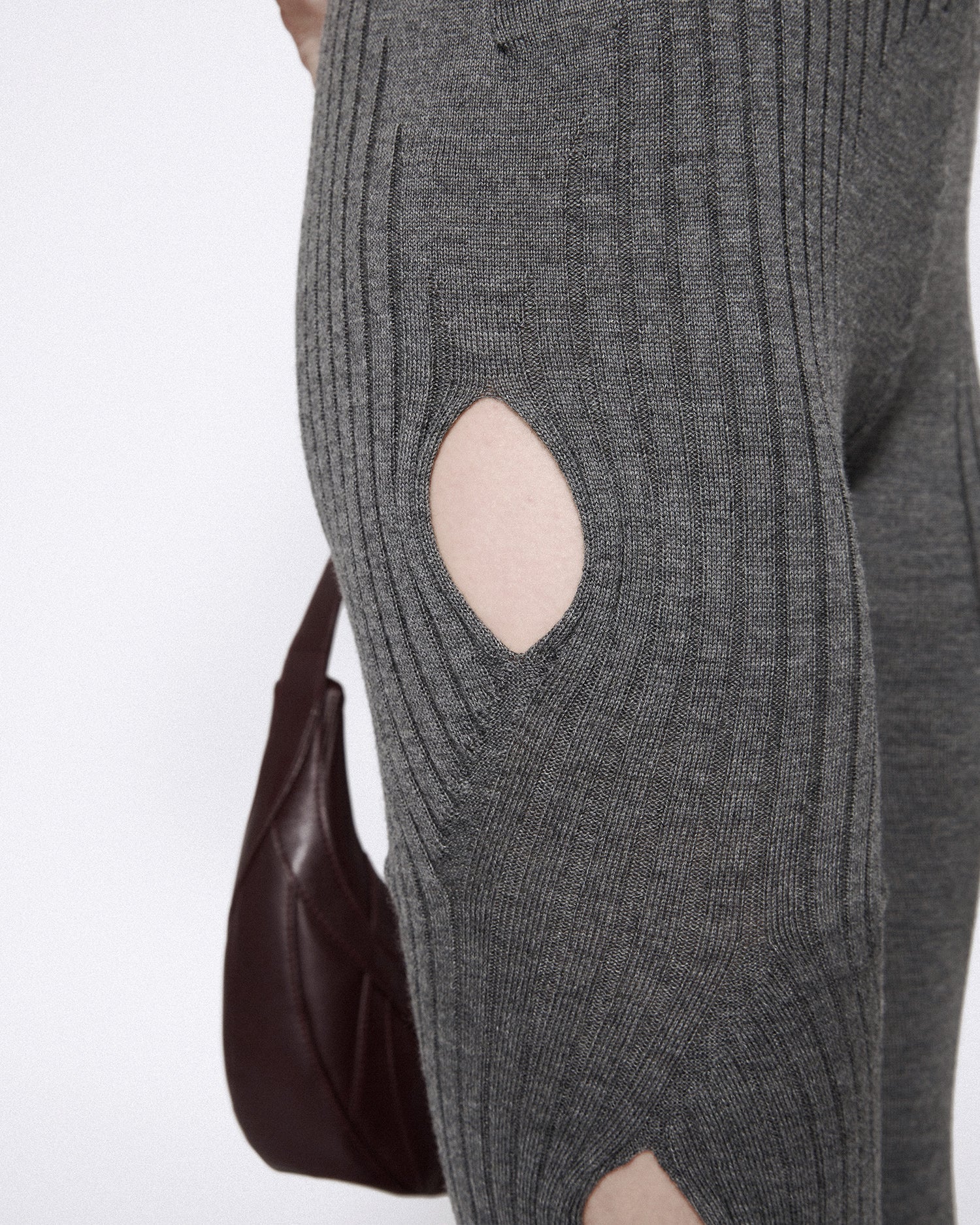Xl cable knit trousers grey melange