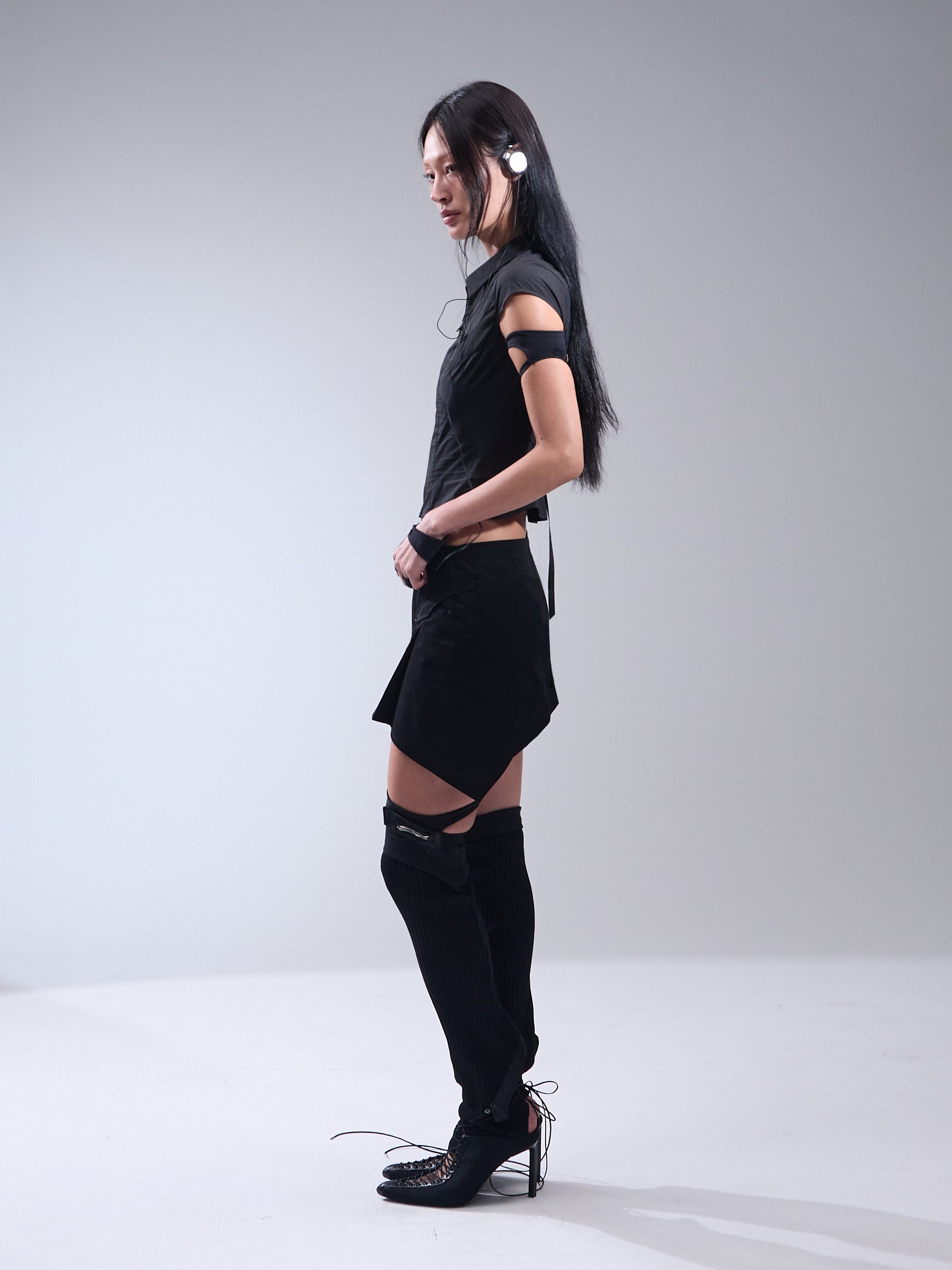 Asymmetric mini skirt