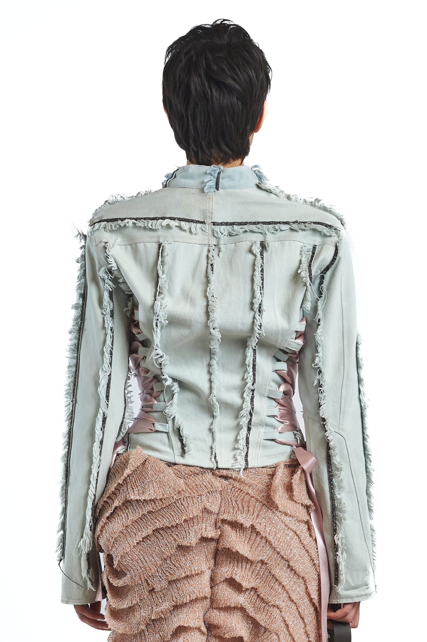 Strip biker jacket