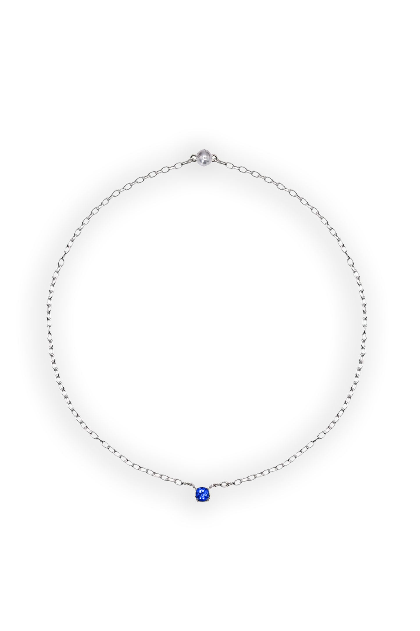 Sapphire charm necklace