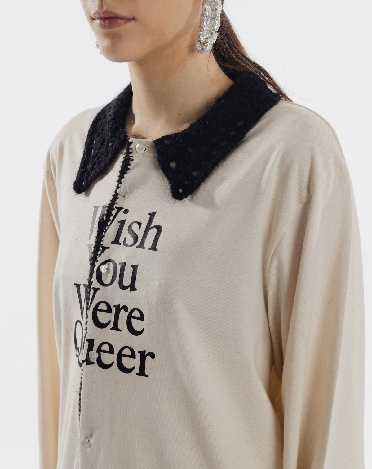 Cardigan wish you were queer crochet