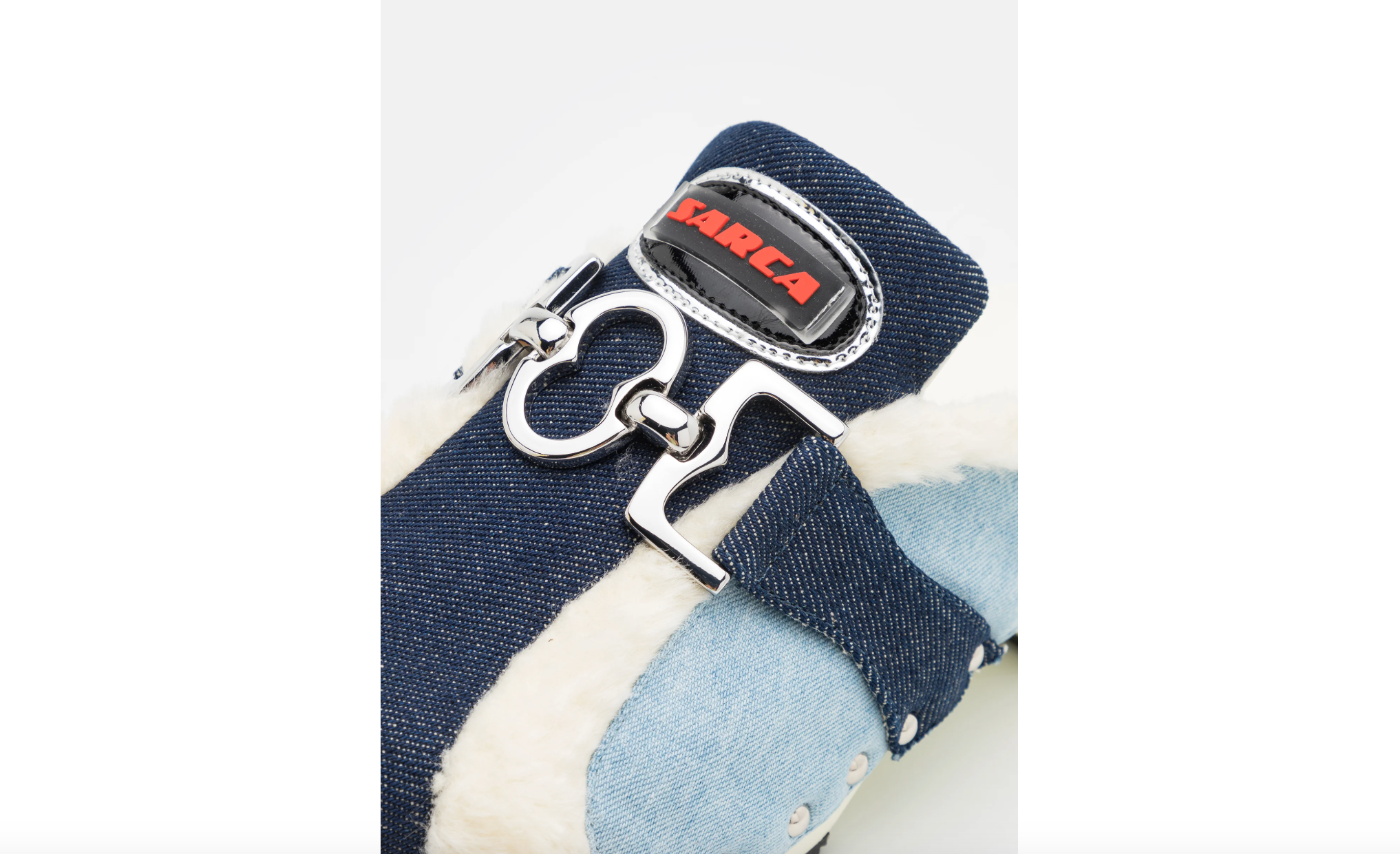 'denim clogs upcycled fabrics