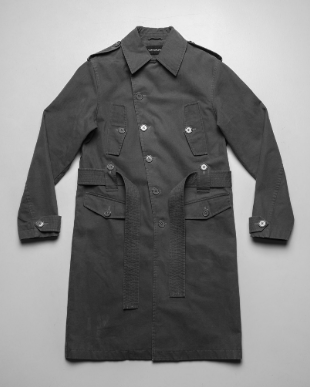Grey washed trench coat