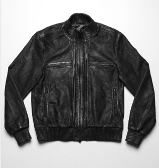 Raw leather jacket