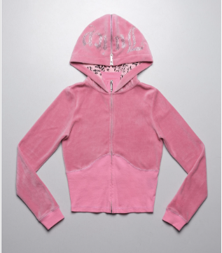 Pink juicy velour hoodie