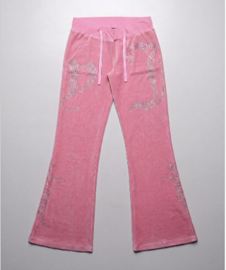 Pink juicy velour pants