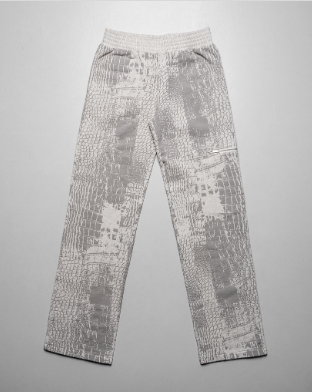 White croco sweatpants