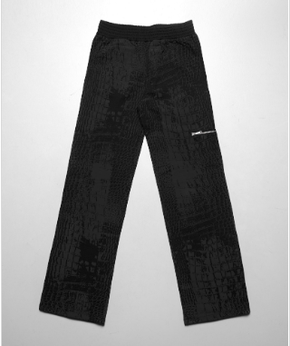 Black croco sweatpants