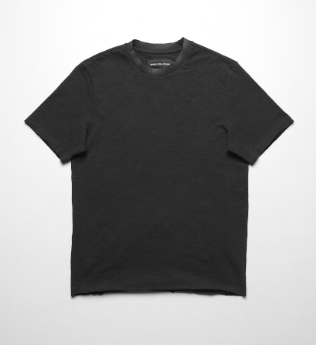 Black raw t-shirt