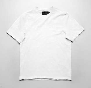 White raw t-shirt