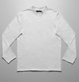 White raw long sleeve