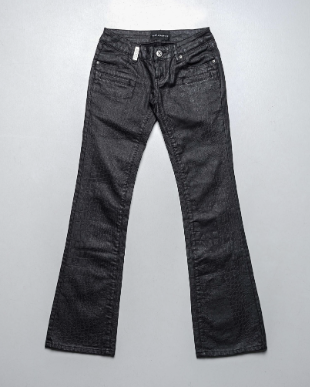 Croco wax denim